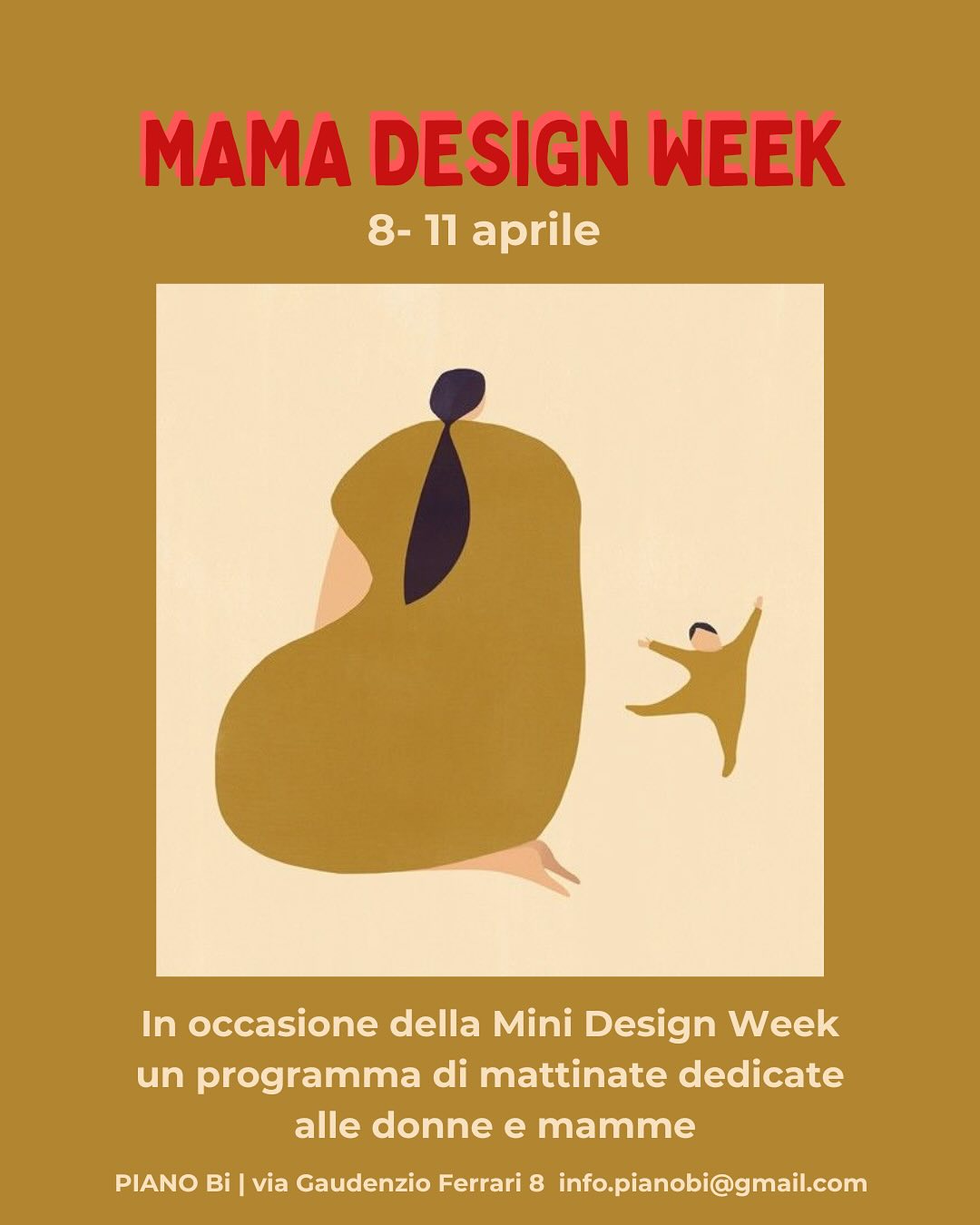 in occasione della Mini Design Week abbiamo curato un programma di incontri dedicati alle famiglie, per prendersi cura di corpo e mente guidate dalle nostre esperte 🤍✨
Ciascun incontro costa 15€ ed è su prenotazione.
Vi aspettiamo 🌞