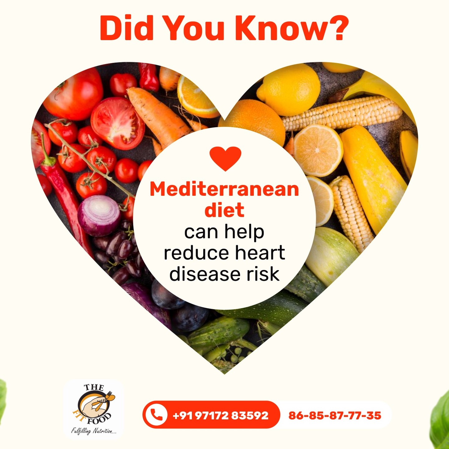 "Eat your way to a healthier heart! Mediterranean diet can help reduce heart disease risk. Focus on whole grains, fruits, veggies, lean protein, and healthy fats. Your heart will thank you! #MediterraneanDiet, #HeartHealth, #HealthyEating, #Wellness, #CardiovascularHealth, #Nutrition, #HealthyLiving"