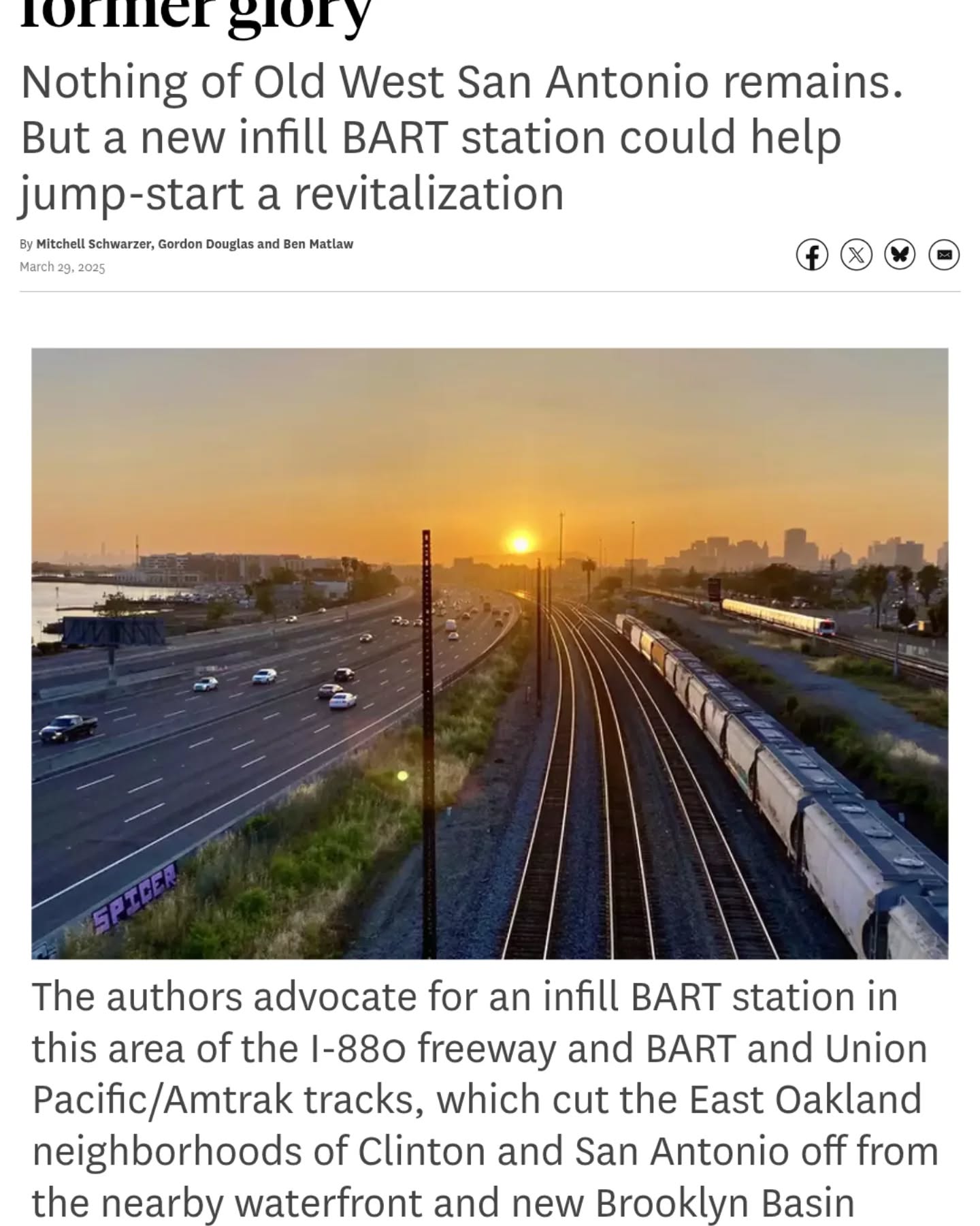 Read it here: https://www.sfchronicle.com/opinion/openforum/article/bart-oakland-san-antonio-infill-station-20239984.php?fbclid=PAY2xjawJWchlleHRuA2FlbQIxMQABpi5DW7acorenDlEt5wNapOs4QAYpTAQvE9ATLJdqhYalXBY4KuP2DZ4cfw_aem_KhouhzUeioqxyIdOnHWbcw