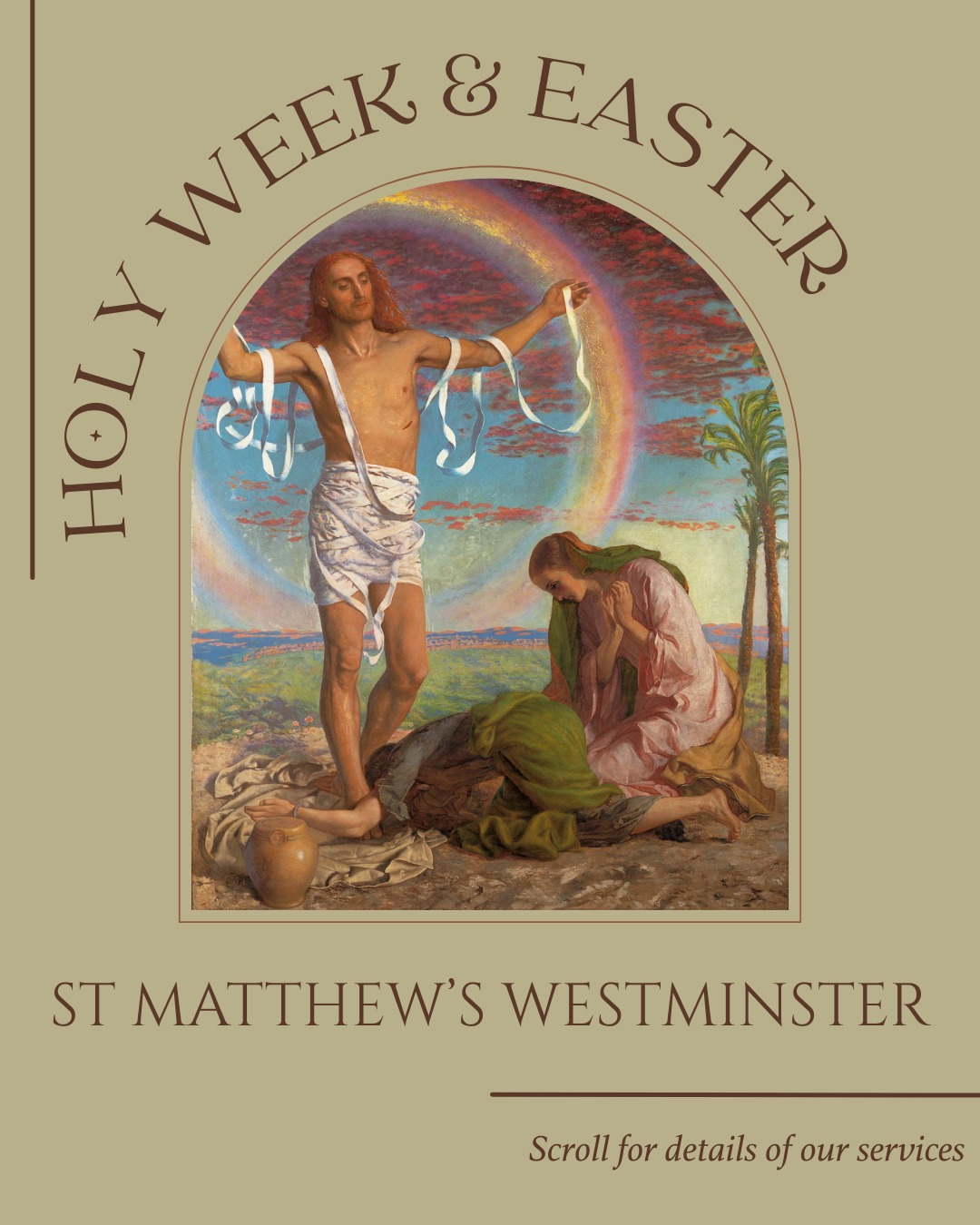 I am the first and the last, says the Lord, and the living one;
I was dead, and behold I am alive for evermore.
Revelation 1.17,18
Here are details for the excellent music our choir will be singing over the holiest time of the Church's year. All are welcome to share with us in the solemnity of Holy Week and the joy of the Resurrection.