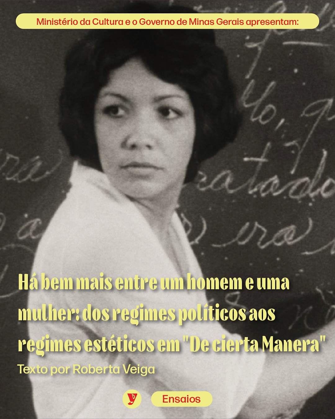 📢 Novo ensaio publicado no Sara y Rosa! 🎬✨
💡 No texto “Há bem mais entre um homem e uma mulher: dos regimes políticos aos regimes estéticos em ‘De cierta manera’”, Roberta Veiga investiga a complexidade feminista presente na obra de Sara Gómez, uma das pioneiras do cinema cubano e da representação interseccional na América Latina.
📝 Como o filme De cierta manera articula questões de gênero, classe e raça na Cuba pós-revolucionária? De que forma os conflitos e dinâmicas entre personagens revelam uma estética política e formal única?
📍 Leia o ensaio completo em: sarayrosa.com
💪🏽✨ Venha refletir conosco sobre cinema, feminismo e as múltiplas camadas que compõem o trabalho de Sara Gómez.
#SaraYGómez #DeCiertaManera #CinemaFeminista #CinemaCubano #FeminismoInterseccional #CinemaLatinoamericano #RobertaVeiga #SaraYRosa
🇪🇸
📢 ¡Nuevo ensayo publicado en Sara y Rosa! 🎬✨
💡 En el texto “Hay mucho más entre un hombre y una mujer: de los regímenes políticos a los regímenes estéticos en ‘De cierta manera’”, Roberta Veiga investiga la complejidad feminista presente en la obra de Sara Gómez, una de las pioneras del cine cubano y de la representación interseccional en América Latina.
📝 ¿Cómo articula la película De cierta manera cuestiones de género, clase y raza en la Cuba posrevolucionaria? ¿De qué manera los conflictos y dinámicas entre personajes revelan una estética política y formal única?
📍 Lee el ensayo completo en: sarayrosa.com
💪🏽✨ Ven a reflexionar con nosotres sobre cine, feminismo y las múltiples capas que componen la obra de Sara Gómez.
#SaraYGómez #DeCiertaManera #CineFeminista #CineCubano #FeminismoInterseccional #CineLatinoamericano #RobertaVeiga #SaraYRosa