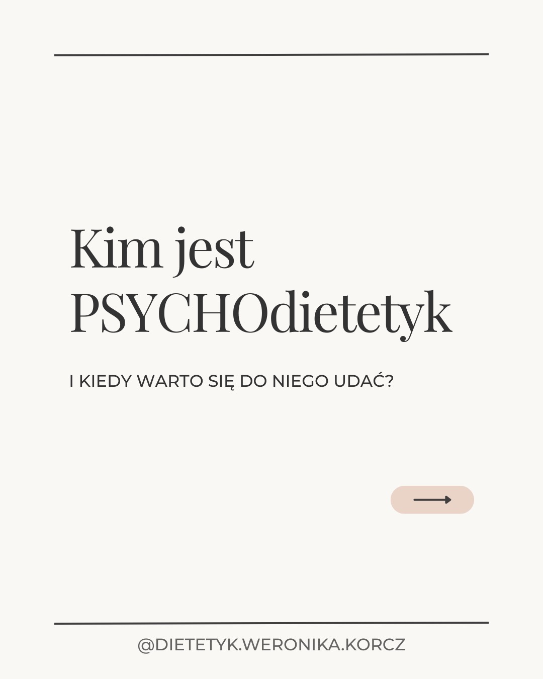 💭 Czy to możliwe, że trudności z jedzeniem wynikają… z emocji, przekonań i relacji z samą sobą?
PSYCHOdietetyka to połączenie wiedzy z zakresu żywienia i psychologii – dzięki niej nie tylko wiesz co jeść, ale rozumiesz dlaczego tak jesz i jak trwale wprowadzać zmiany bez presji, poczucia winy i efektu jojo.
Jeśli czujesz, że: – wiesz, co robić, ale nie potrafisz tego wdrożyć,
– jesz pod wpływem stresu, smutku lub nudy,
– masz za sobą wiele diet i... żadna nie zadziałała na dłużej –
warto rozważyć konsultację psychodietetyczną.
🔁 Zapisz ten post, jeśli chcesz do niego wrócić
💬 Daj znać w komentarzu, czy korzystasz lub rozważasz taką formę wsparcia #dietetykweronikakorcz #psychodietetyka #psychodietetyk #zdrowagłowa #zdrowejedzenie #zdrowarelacja #jedzenieiemocje #emocjonalnejedzenie #dietabezpresji