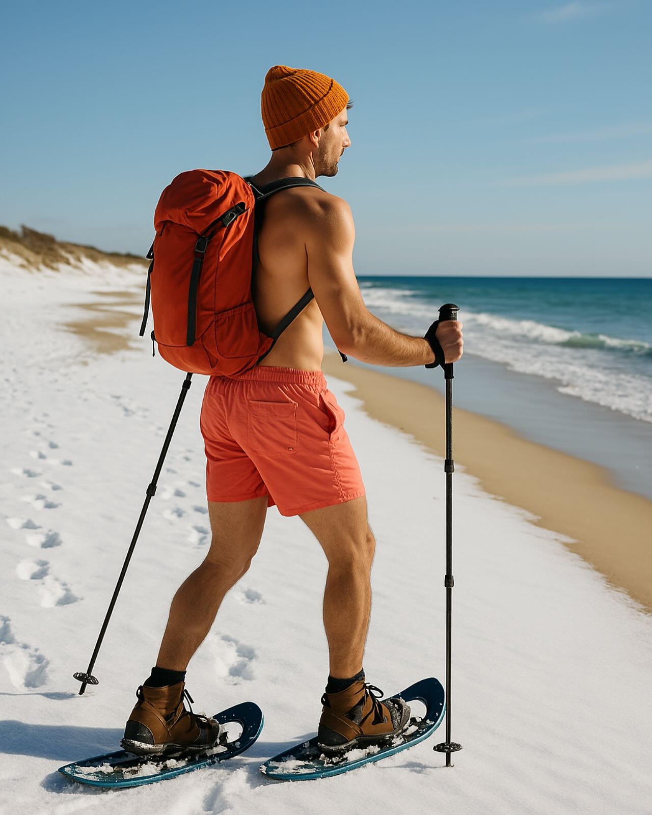 Retrouvez nous cet été sur les plages de Camargue pour des randonnées en « beach raquettes », nouvelle activité chez @plagne_evasions_ !! À très vite!