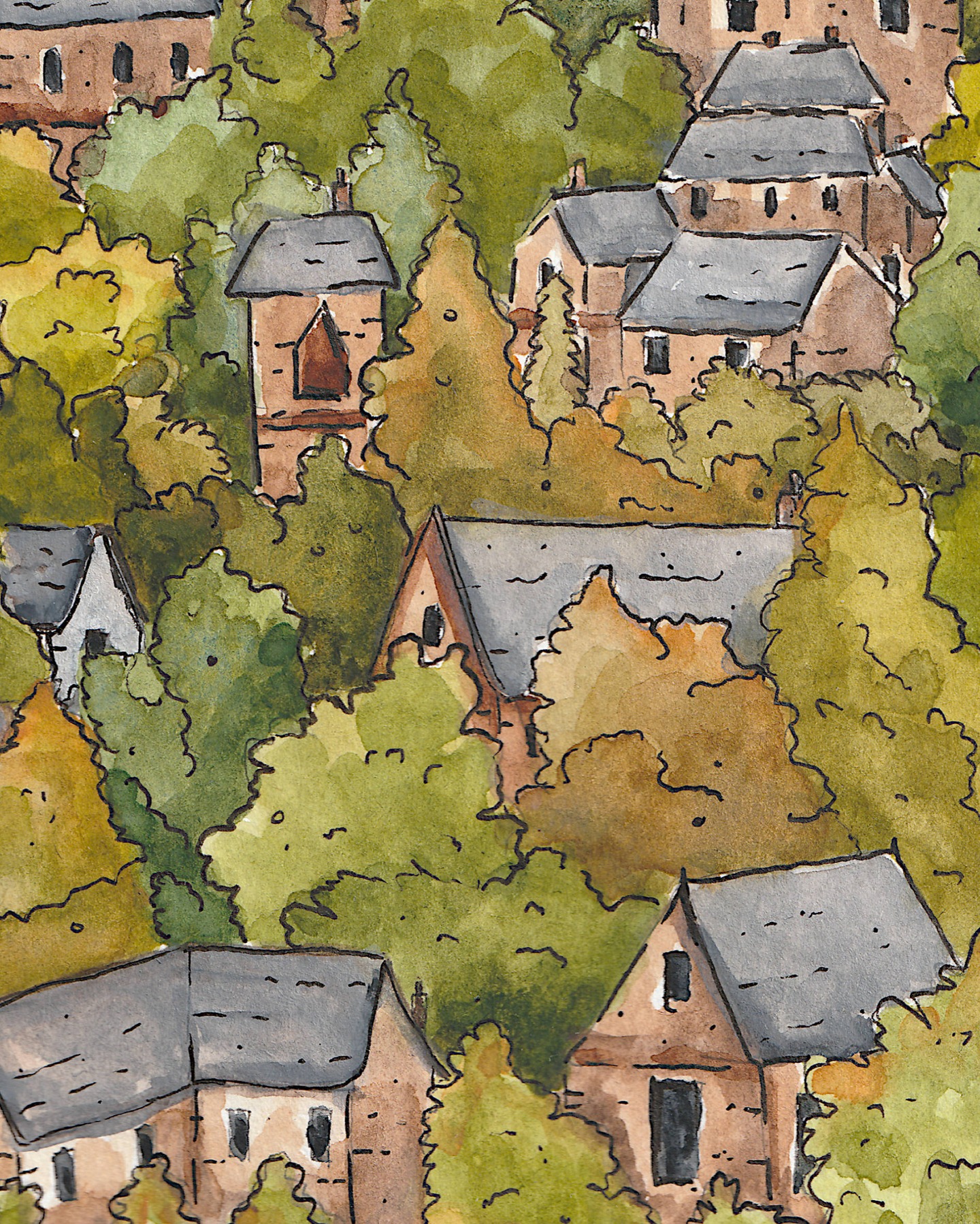 Cotswolds Village, England.
My latest painting from a couple of weeks ago 😊 Lots of green, just how I like it!
••