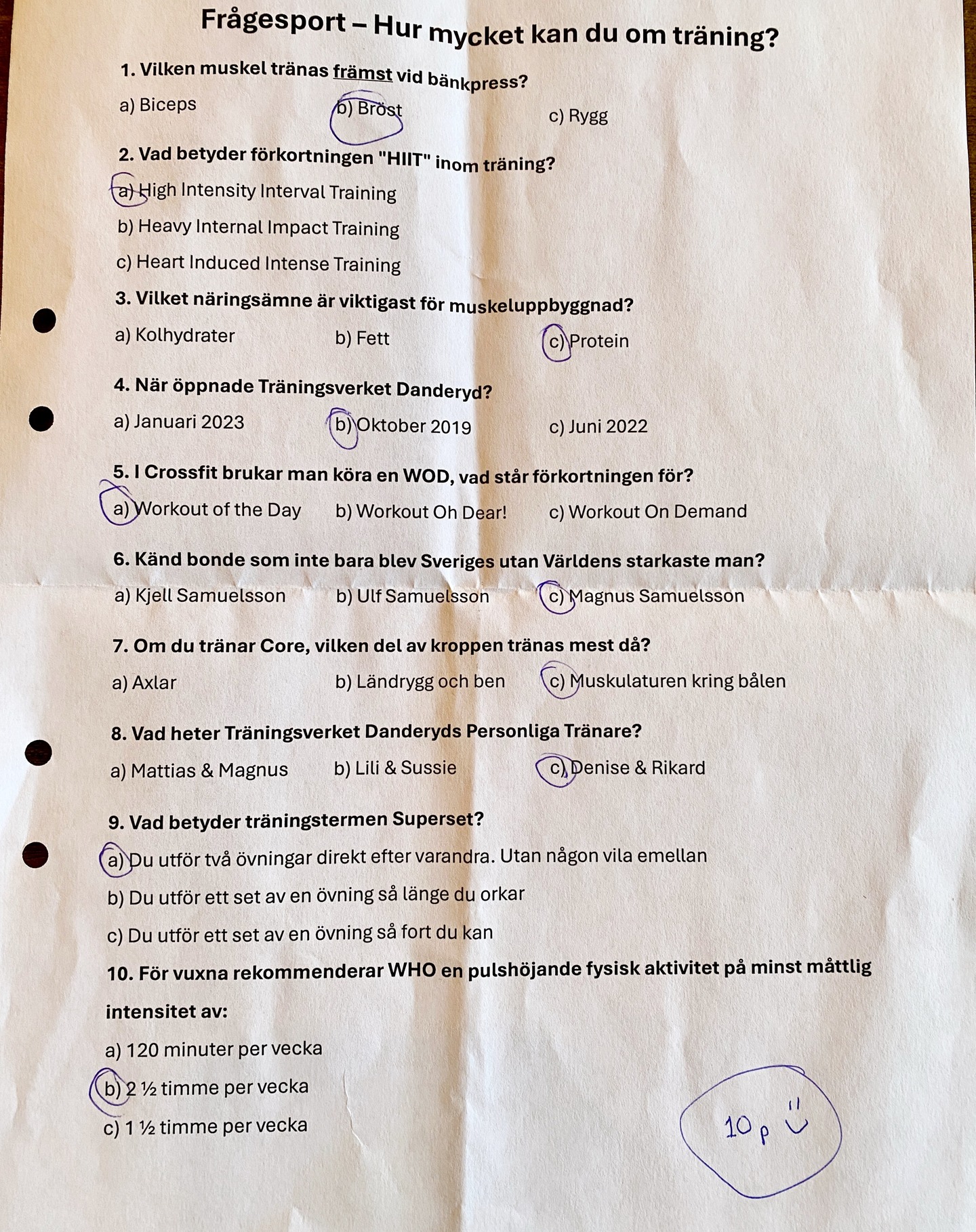 Vinnare av frågesporten, med ALLA rätt, under vårt Öppet Hus-event är…Jessica Nordin!!!
Grattis Jessica till en månads fri träning hos Träningsverkets Danderyd. 👏🏻 🥳