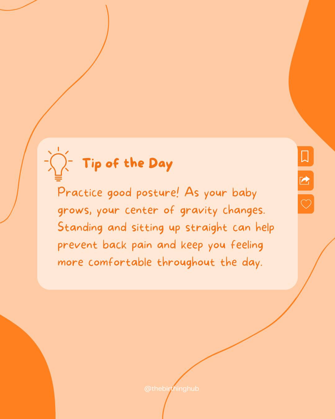 Tip of the day 💡 🧡
#PregnancyJourney #Expecting #MamaToBe #BabyBump #PregnancyGlow #BumpLove #GrowingOurFamily #PregnancyLife #PregnancyVibes #PregnancyGoals #Pregnancy #Tipoftheday #Hypnobirthing