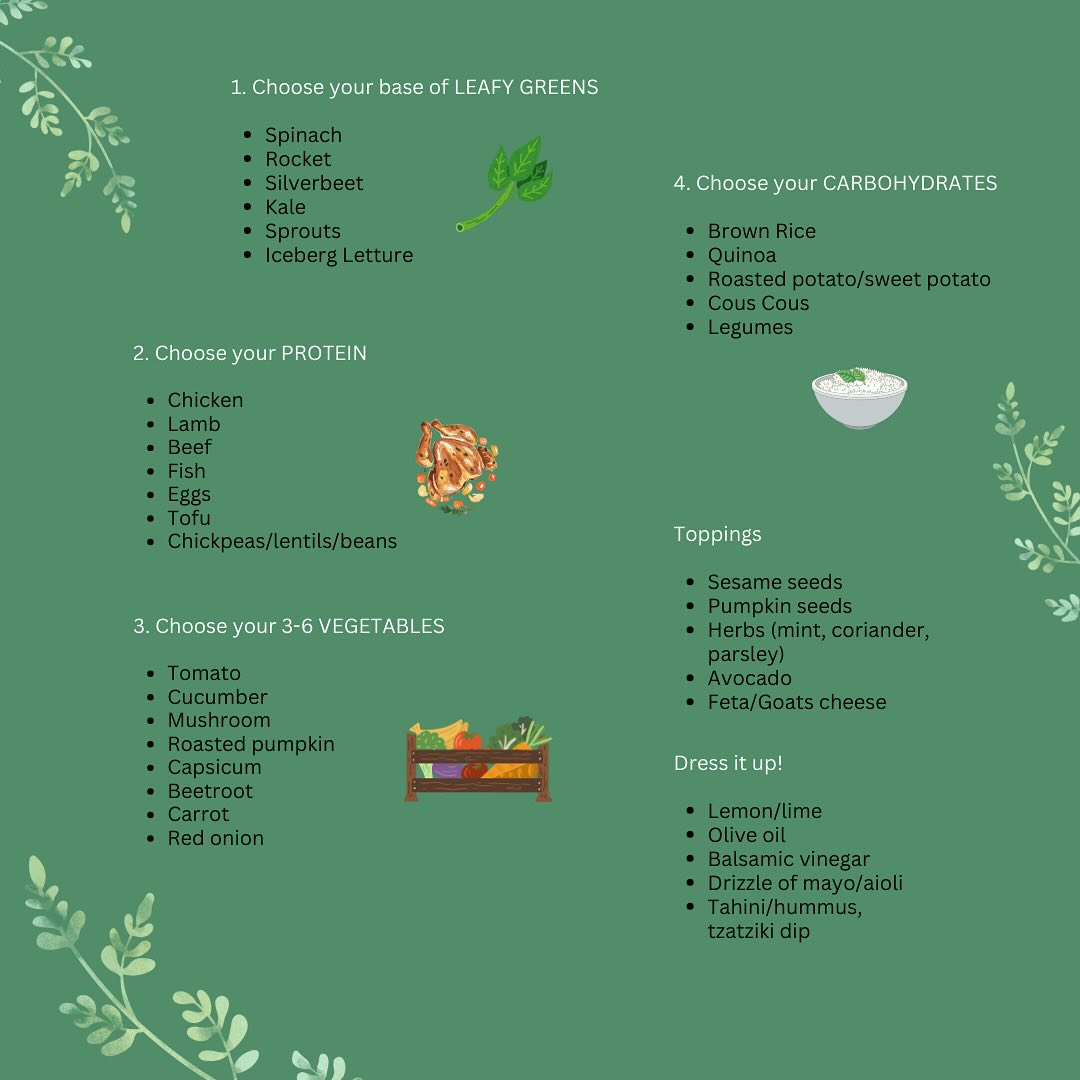 🌱 Build the Perfect Bowl 🥗
This customisable meal is a great for busy days, easily prepped ahead of time, so nutritious and full of flavour!
Whether it’s lunch or dinner, you can mix and match your favourite proteins, grains and veggies creating the perfect bowl for you 🥑🍗
So simple, satisfying and will keep you feeling full throughout your day - nourishing your body doesn’t need to be complicated, it just takes a little bit of preparation!
- CK 🍏💪🏻
#nutritionisttips #buildabowl #mealprepmadeeasy #healthybodyhealthymind #quickmealideas #healthiswealth