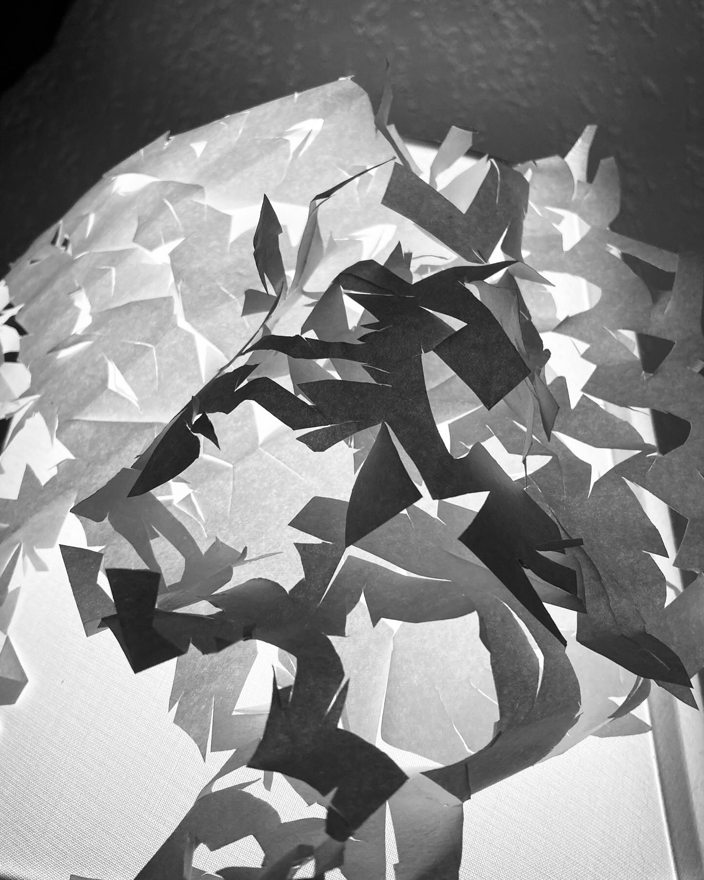 First experiment with ideas for laser cutting to complement my ‘Flow’ series#lighting#contemporaryart#papersculpture#glaciers