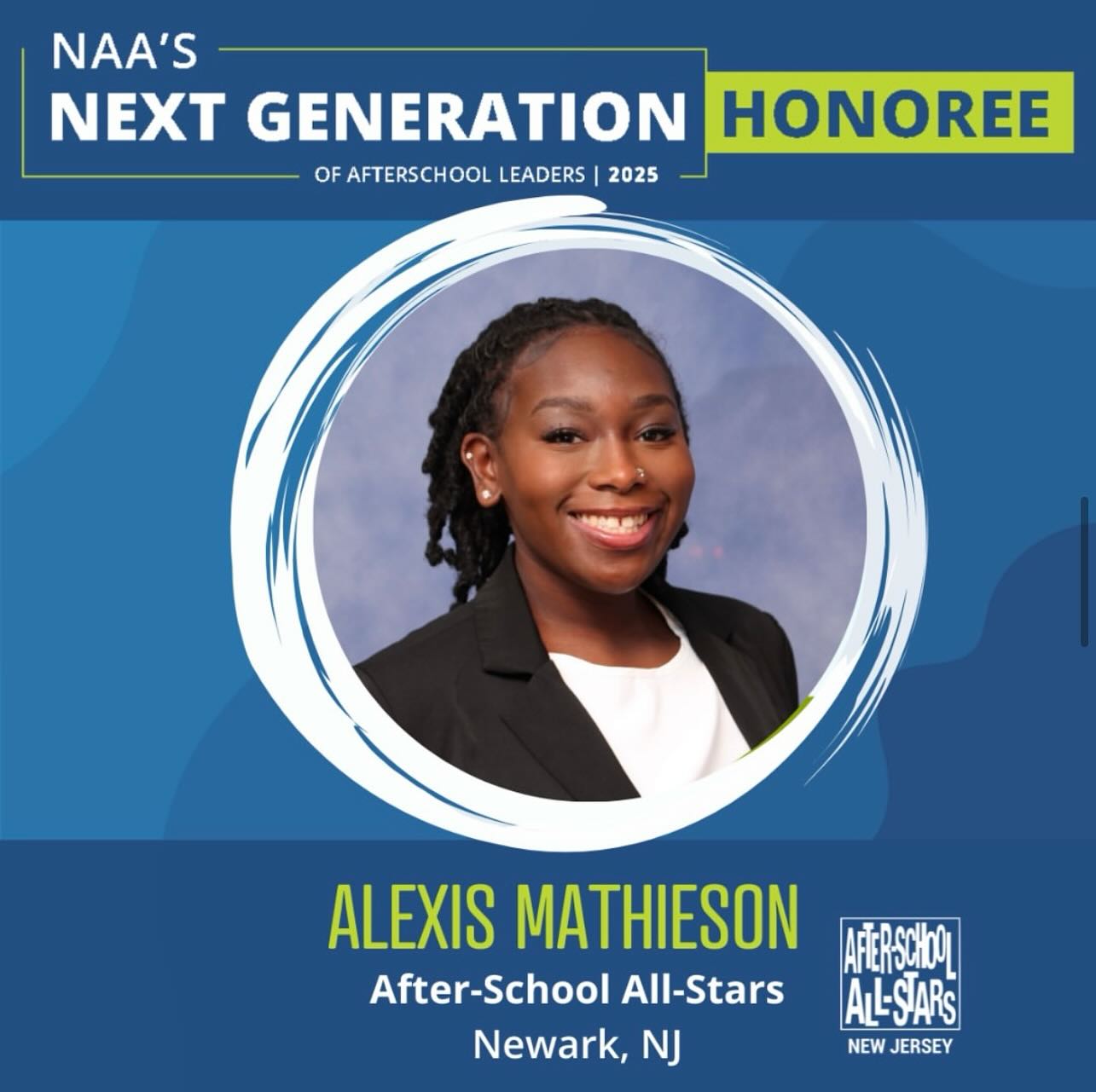 We are beyond proud of our Program Manager Alexis Mathieson, who has been honored as part of the 2025 Next Generation of Afterschool Leaders by the National AfterSchool Association (NAA)! 🎉
This prestigious award recognizes innovative professionals who are transforming afterschool programs to empower youth and strengthen communities. Alexis’s passion, leadership, and dedication to excellence are true reflections of the mission we stand for at After-School All-Stars.
In addition to this incredible recognition, Alexis also received a Proclamation from Senator Ruiz acknowledging her outstanding contributions to the field. 🙌
We are so grateful for Alexis’s role in shaping the future of afterschool education and enrichment. Your hard work and commitment continue to inspire us all! 💙
#NextGenLeaders #AfterschoolAllStars #AfterschoolProfessionals #AfterschoolPrograms #ProudMoment #CommunityLeaders #EmpoweringYouth #ThankYouAlexis