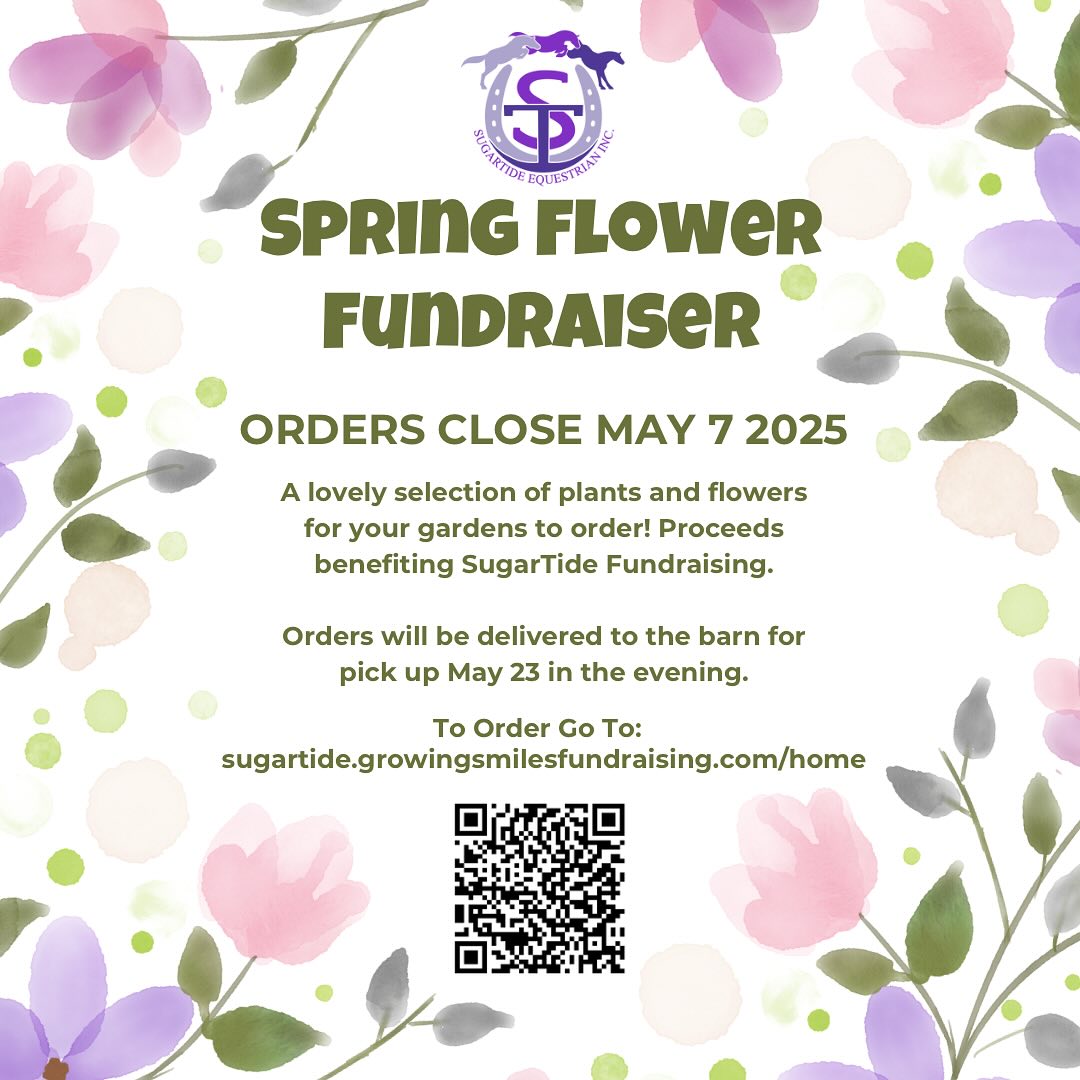 Spring is here and we’re growing something special!
Support our Sugartide Spring Plant Sale by ordering gorgeous potted flowers or a veggie pack to get your garden going.
And here’s the best part—kids can grow their veggies right at the barn all summer long in custom SugarTide planters! It’s a fun, hands-on way to connect with nature and support our barn community.
Order by: May 7
Pickup: May 23 (Evening at Sugartide)
Questions? parents-committee@sugartide.ca
Let’s grow something amazing together!
#SugartideSpring #PlantSale #SupportLocal #BarnLife #FundraiserFun #GrowWithUs #KidsInTheGarden #SpringFundraiser #GardenVibes #VeggiePatch #FlowersForACause