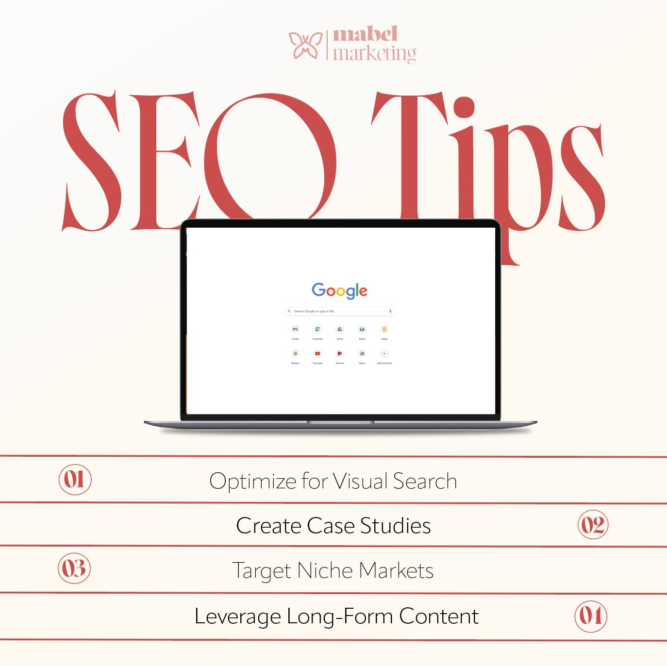 Struggling to rank? We can fix that! 📊
Without effective SEO, you're invisible to potential customers and leads. SEO is the secret weapon to increased rankings, better traffic, and more leads!
🔍 We’re here to help you get discovered by the right audience to boost performance and search capabilities.
🔑 Increase your visibility, drive organic traffic, and grow your business with effective SEO strategies tailored just for you.
Ready to get seen? 👉 Click below to schedule your free SEO audit today! https://www.mabelmarketinganddesign.com/contact-mabel-marketing-inc-marketing-services
#SEOstrategy #organicSEO #paidSEO #SEOmarketing #SEObestpractices #marketing #SEO #SEOservices #PPC #SEM