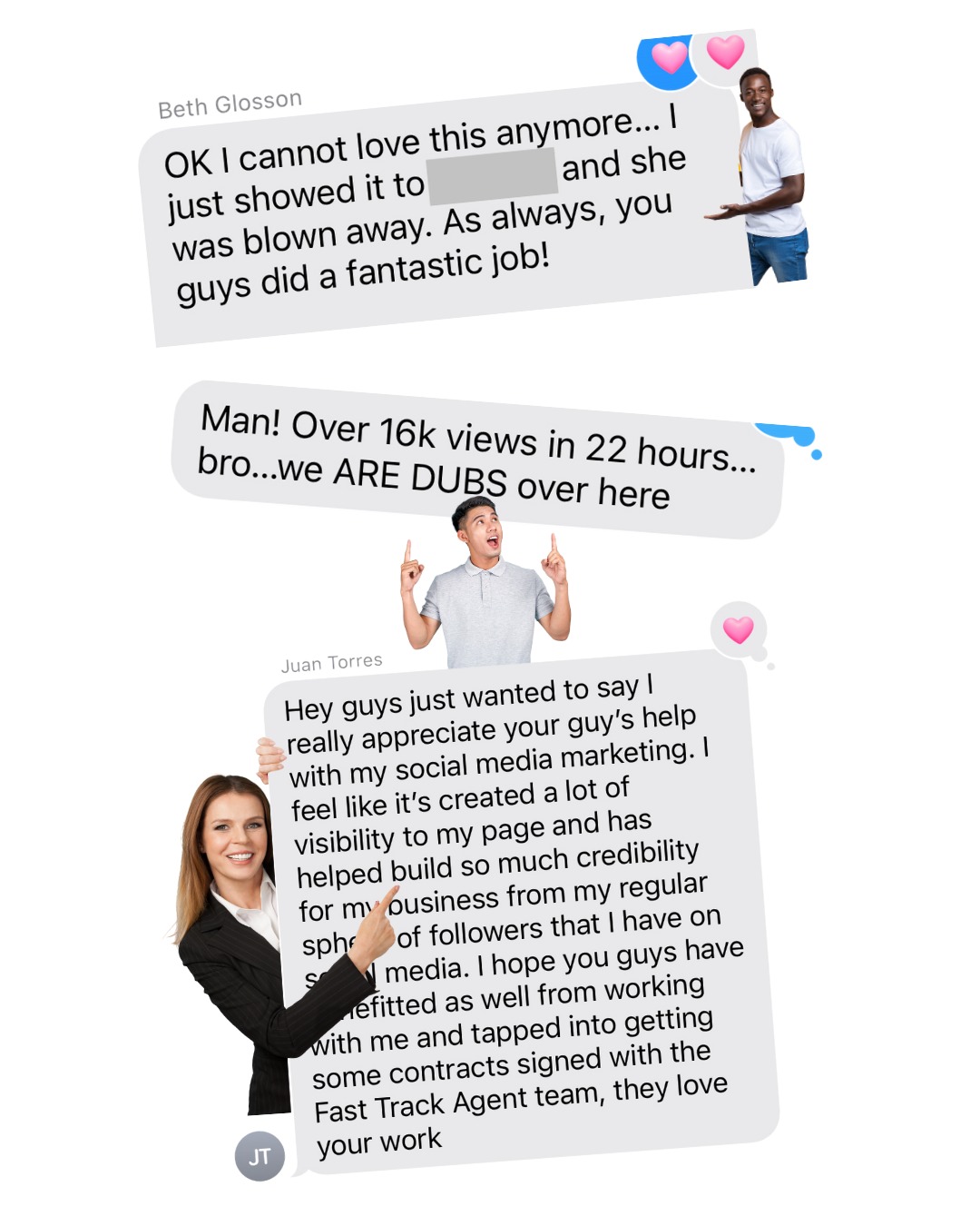 These stock image people are almost as happy as our clients, and YOU could be too 🫵🏼