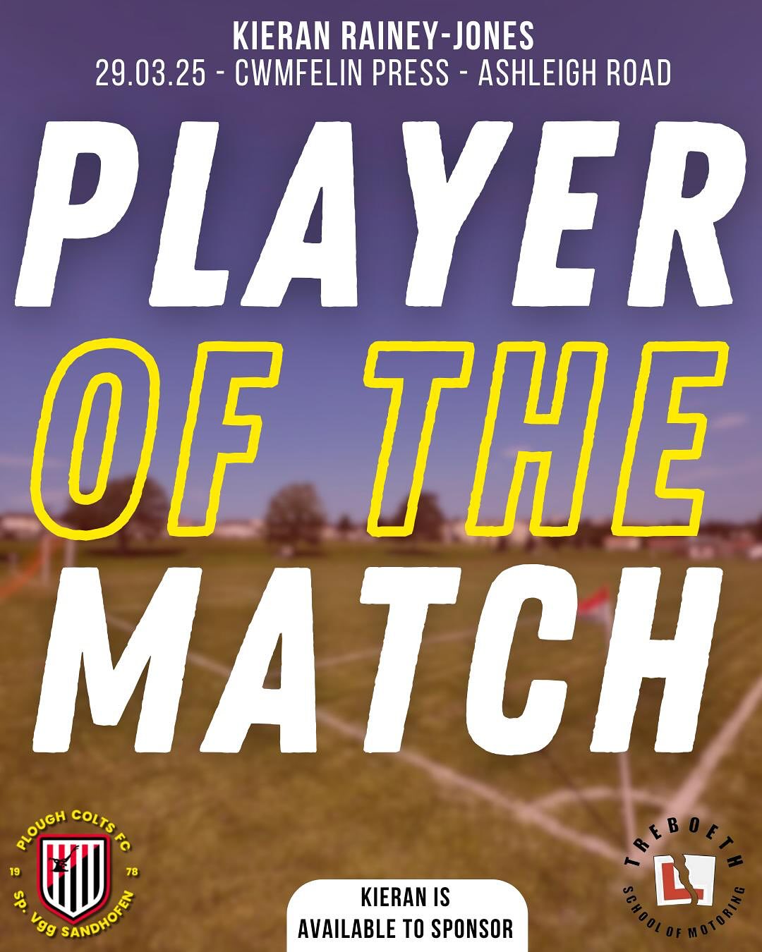 Senior team player of the match from the weekend
📷 @bradpartondesign