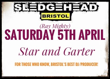 So happy to have our favourite Dj- producer Ray Mighty-SledgeHead for his summer residency here at the Star and Garter. Ray will be here, the first Friday of the month. 10pm - 2am. Free entry as ever. If you have not experienced this man’s talent? Then you are in for a treat. #starandgarterbristol #bristolstpauls #stpaulsbristol #bristolpubs #savebristolnightlife