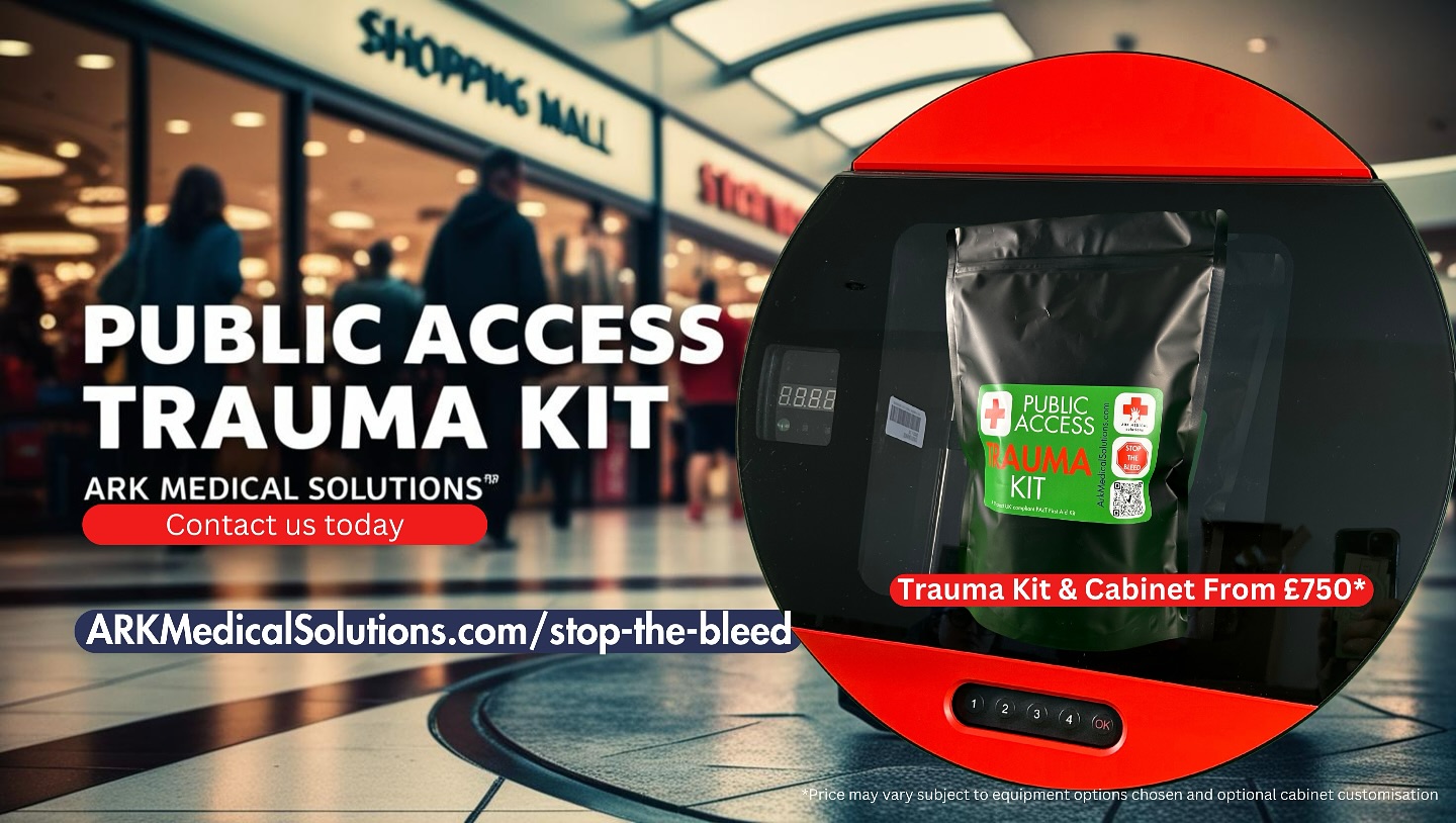 🚨 The Importance of Public Access Trauma Kits🚨
As we move forward with the development and implementation of “Martyn’s Law,” it’s crucial to recognise the significant role public access trauma kits play in our communities. These kits are essential for ensuring the safety and well-being of everyone in public spaces, venues, and commercial premises.
Why are Trauma Kits Important?
In emergencies, every second counts. Trauma kits are designed to provide immediate assistance during critical situations, including accidents concerning major bleeding. They contain life-saving supplies like tourniquets, bandages, and other medical essentials that can stabilise a victim until professional help arrives. Our enhanced kits include items for off duty and first responders to use where trained to do so.
💡 Benefits of Having Trauma Kits in Public Spaces:
1. Immediate Response: Equip bystanders with the tools to act quickly and effectively and save lives.
2. Increased Survival Rates: Access to trauma care can drastically improve outcomes in life-threatening situations.
3. Community Preparedness: Foster a sense of safety and resilience within your community by being proactive.
🛑Why Choose Ark Medical Solutions?🛑
When it comes to trauma kits, Ark Medical Solutions offers premium-quality, comprehensive kits tailored for various environments. With a focus on user-friendly design and essential supplies, these kits are perfect for any venue or commercial space. Investing in one of these kits means investing in the safety of your customers, employees, and community.
By supporting the adoption of public access trauma kits, we can create a more secure environment for everyone. Don’t wait for an emergency—get your trauma kit from Ark Medical Solutions today!
#MartynsLaw #TraumaKits #PublicSafety #pactkit #stopthebleed #bleedcontrol #ArkMedicalSolutions #CommunityFirst