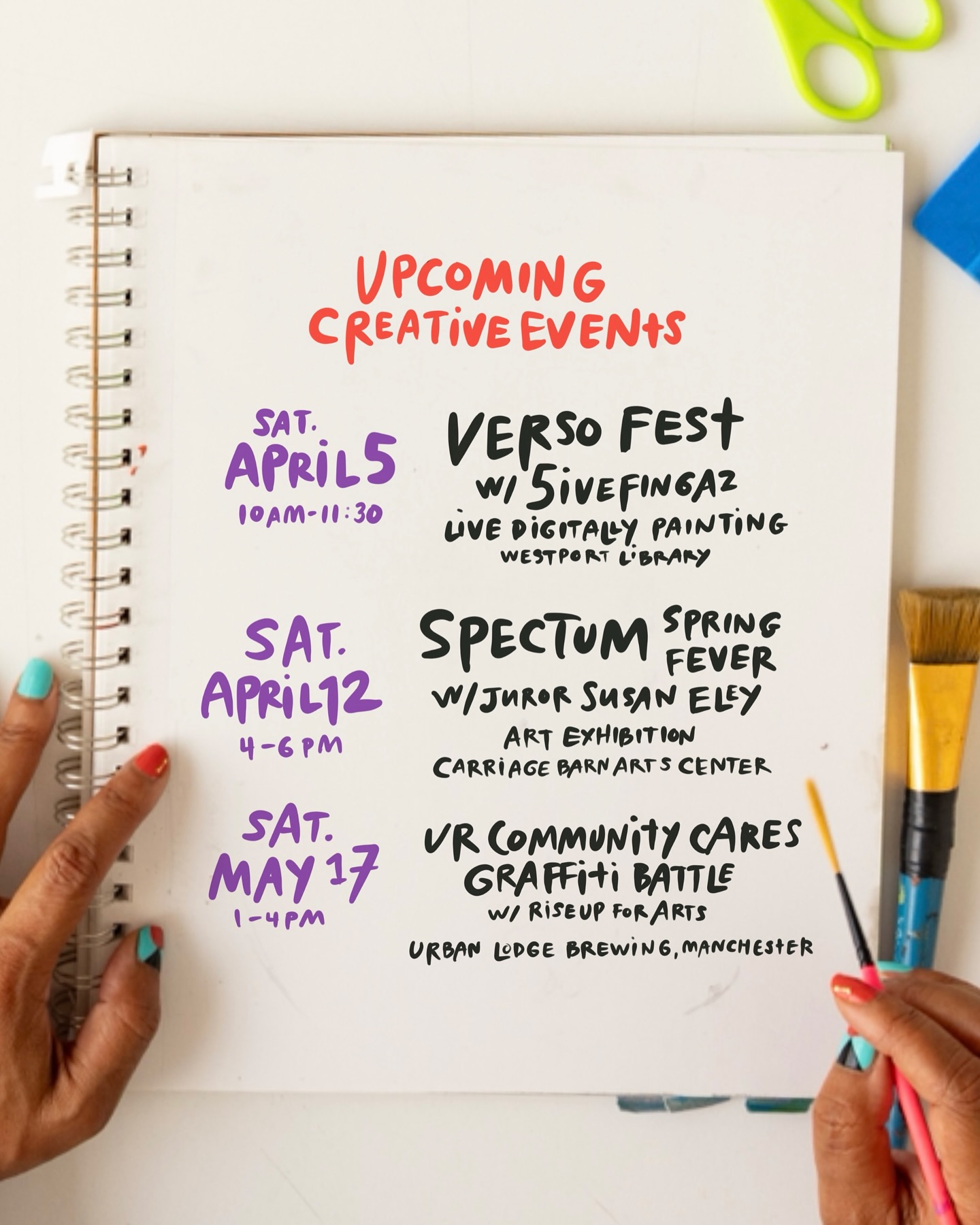 💥U P C O M I N G💥
Join me and the creative community as we shake off the winter blues and enjoy a spring of art.
April 5 • Making History with friends
April 12 ⏰ Time Change: 2-5PM• Spring fever with a barn of art
May 17 • Brews and battle for a cause
📸 @dhpictures
#connecticut #artexhibitions #artshow #artist #laurenclayton