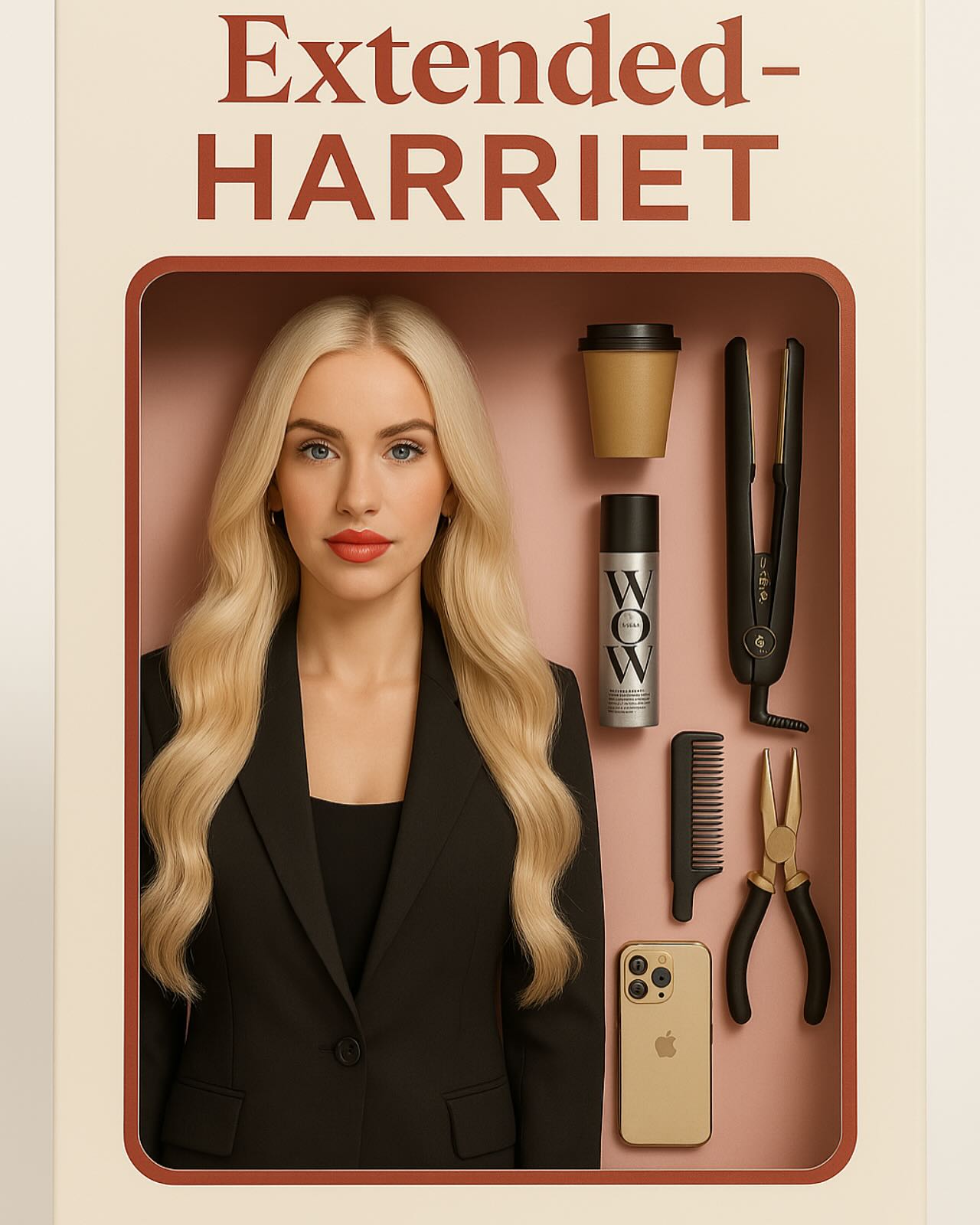 Hey Barbie 💖
She’s not just a doll — she’s the whole brand. Meet Extended by Harriet: limited edition, high standards, dream hair only. Accessories sold separately 🤣
Sorry but I had to jump on this trend 🤣🙌🏻 what would come in your Barbies box ? 💖