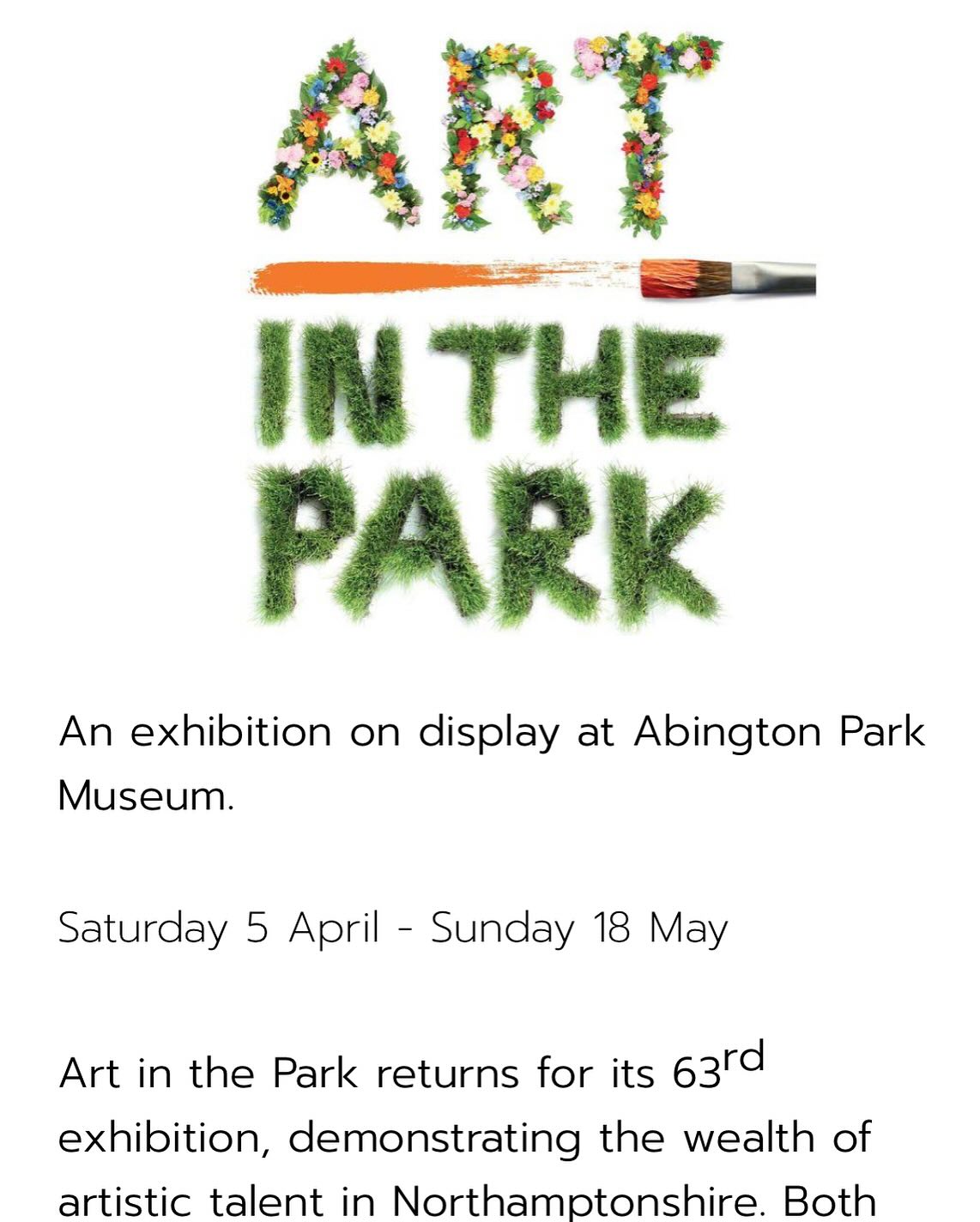 Thankful for being chosen to be in this year’s Art in the Park at @abingtonmuseum alongside fellow @northantsrutlandos members - @sam_brockway @cate_kutas_artist @darkbloomcollective and @angelastanbridgeart
Such a variety of art mediums with something for everyone! The exhibition runs until the 18th May and is open from from 12-4pm.
#northantsrutlandos #abingtonmuseum #northantsandrutlandopenstudios #northampton #northamptonart #northantsartist #artinthepark #northamptonshire #needlefeltingartist #woolartist #woolart #needlefelted #artexhibition