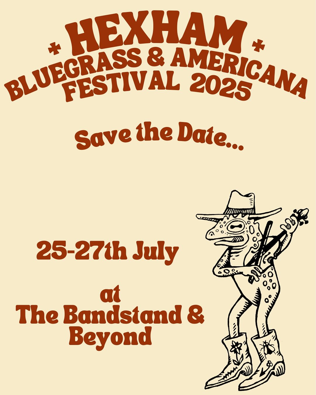 WELL THIS IS EXCITING!!! We’re overjoyed to announce the date of this year’s Hexham Bluegrass and Americana Festival!!! It’s looking to be an amazing weekend with brilliant musicians, energetic dancers and stories and workshops for all. And best of all it’s going to be free* for everyone. Keep following the page for lineup and artist announcements and get your deckchairs and best picnic basket out of the loft!!
*a few fringe events will be ticketed to cover costs. All Sele performances will be free and un-ticketed #bluegrass #americana #bluegrassinhexham #banjo #mandolin #guitar #doublebass #workshop #sessions