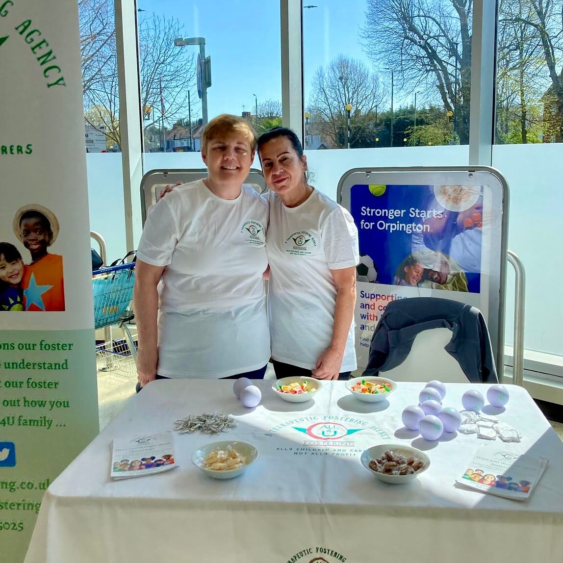 😁We want to say a HUGE Thank you to everyone who came to Orpington to see us on Saturday 😁
It was a really positive day and we were thrilled to speak to so many of you and raise awareness of our small but mighty, family feel fostering agency 🙌
If you didn’t manage to make it down to see us, and you still have questions or want to find out more, you can get in touch with us using a contact form via our website 💻 www.all4ufostering.co.uk 📞calling  us on 01959 535025 or messaging us through Facebook 💫
