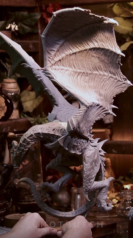 Happy new week everyone! Every Monday morning I'm working on Alduin from Skyrim. It's coming along really well. I just finished the wings and started sculpting the scales on his back.
If you want to watch me sculpt live, come hang out: twitch.tv/cnotbusch
Main Materials
Cosclay, Medium Firm
Cosclay, C2 Clearbond
@cosclayusa
#sculpting #clay #skyrim #alduin #dragon #twitch #creation #polymerclay #clayart