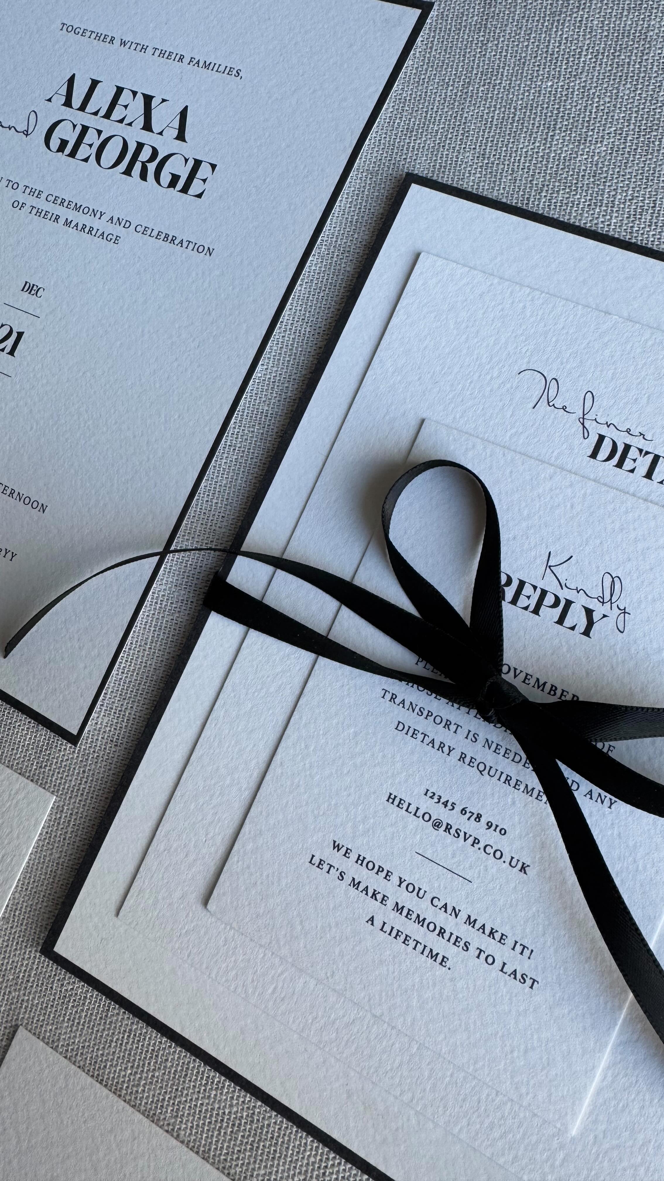 All I hear when I’m tying bows 🎀
This invitation suite is available on my website! Link in bio 🔗
#weddingstationery #weddinginspo #weddinginvitation #wedding #ribbons #invitations #blacktiewedding #weddinginspiration #weddingdetails