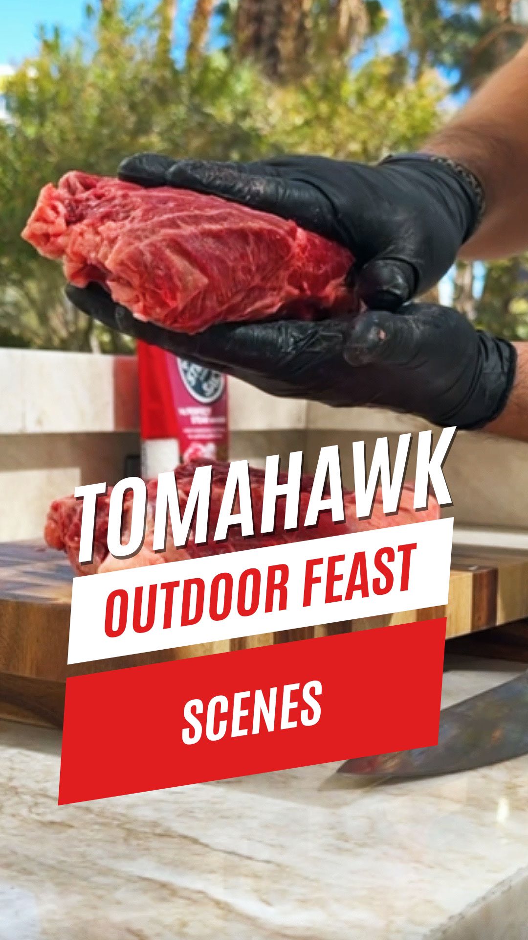 Tomahawk steak on the grill: Big flames, bold flavors, and good times #steak #bbq