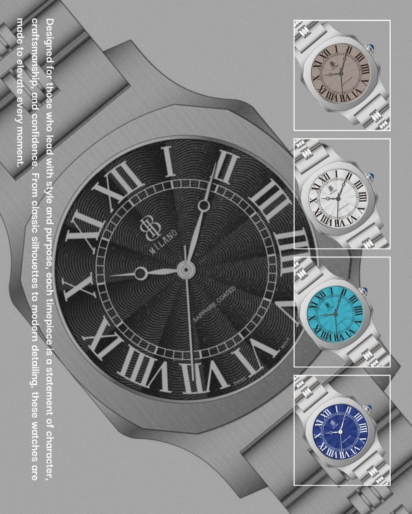 Introducing our latest men’s collection — where precision meets bold sophistication.
Designed for those who lead with style and purpose, each timepiece is a statement of character, craftsmanship, and confidence. From classic silhouettes to modern detailing, these watches are made to elevate every moment.
Now available.
Limited pieces. Timeless impact.
#MensWatches #NewCollection #Bbmilano #LuxuryTimepieces #StyleInEverySecond