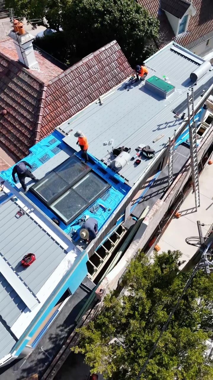 Just another day making rooftops look 🔥 from the sky and the street! #RoofGlowUp #DroneFootage #RooftopServices #Roofing