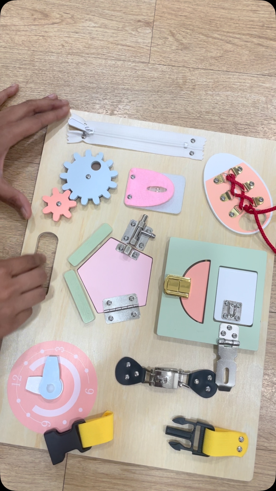 Get the best quality busy board to teach a variety of skills to your little one!