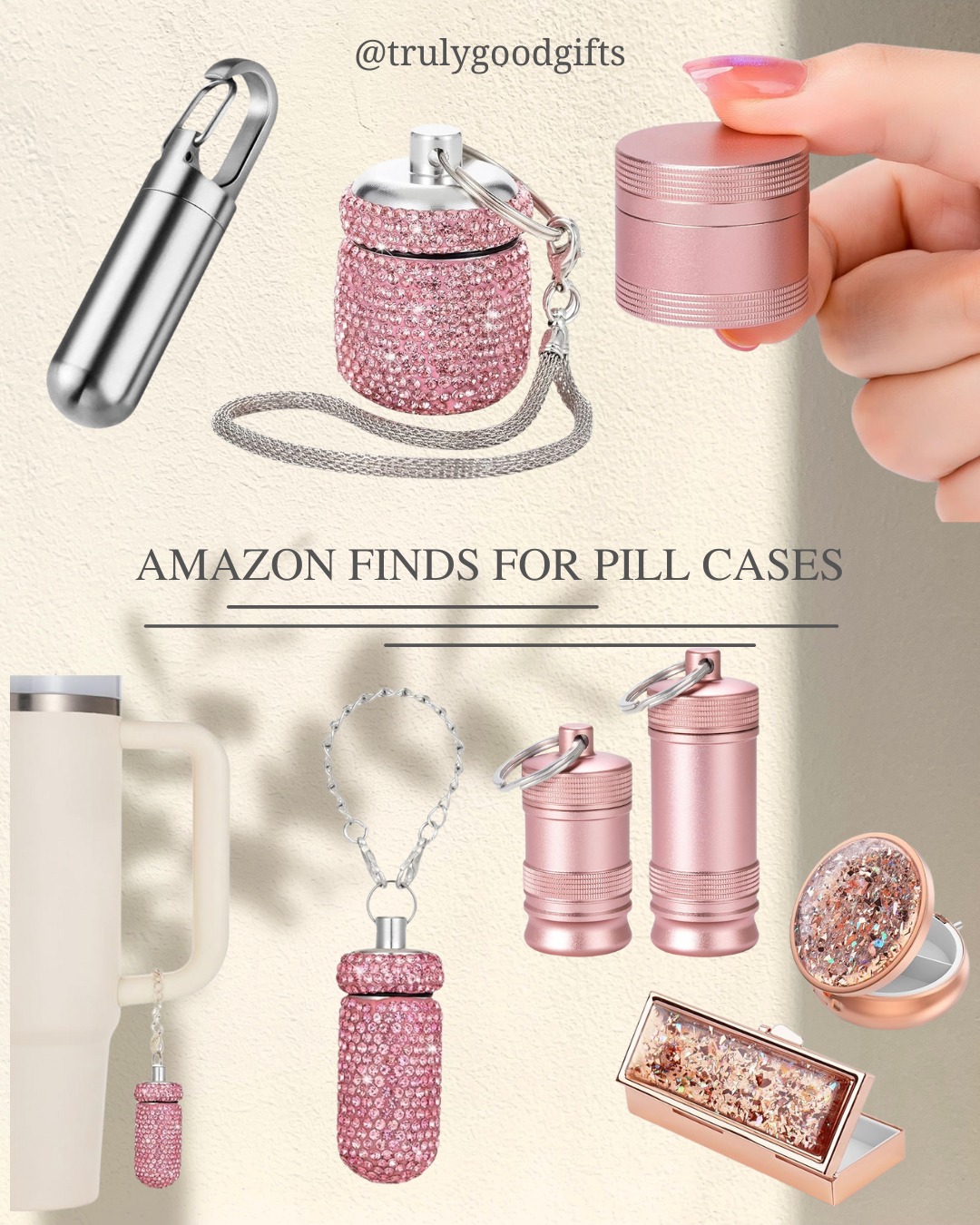 Never forget to take your pills again with these adorable pill cases! 💊✨
Keep them right in sight — waterproof styles are perfect for the beach or poolside, and the glitter ones are so fun to clip onto your water bottle.
They're not just handy — they make the cutest little gifts for friends who take pills too! 💖
#TrulyGoodGifts #GiftIdeas #PillCase #CuteAndPractical #WaterproofAccessories #GlitterLovers #EverydayEssentials #TravelMustHaves #BeachReady #PoolsideVibes #ThoughtfulGifts