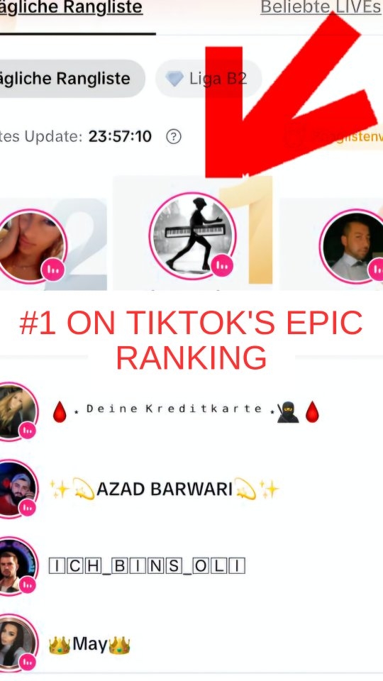 I’m still completely blown away by the fact that I received three Universes last night and landed in the #1 spot on the most popular live rankings on TT for the German-speaking region! Huge thanks to ALEXANDER for your incredible generosity. I’m still in shock! Thank you from the bottom of my heart.
.
Thanks @lion.anastasiaa for the screenshot!
..
#themaskedpianoman #personality
#dowhatyoulove #createyourownstory #pianoman #piano #livepiano #pianoconcert
#trending