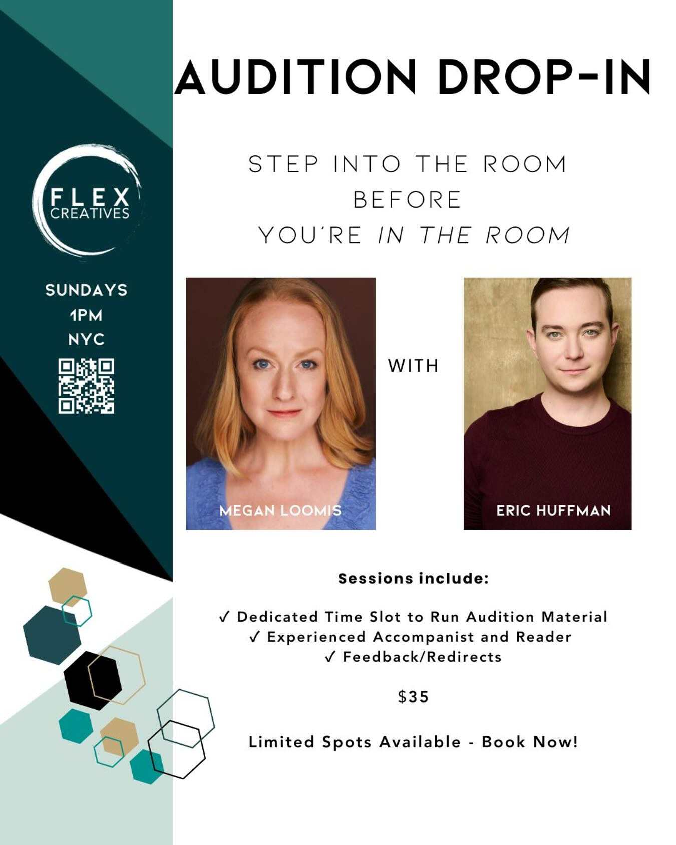 ✨ Exciting update for our Audition Drop-In Class!
While Eric Coles is away on contract, we’re thrilled to welcome Megan Loomis as our guest coach on April 13th & 27th, starting at 1PM.
Megan brings years of experience as a performer, musician, and educator—and we can’t wait for you to work with her in this collaborative, small-group setting.
🔗 Sign up through the link in bio!