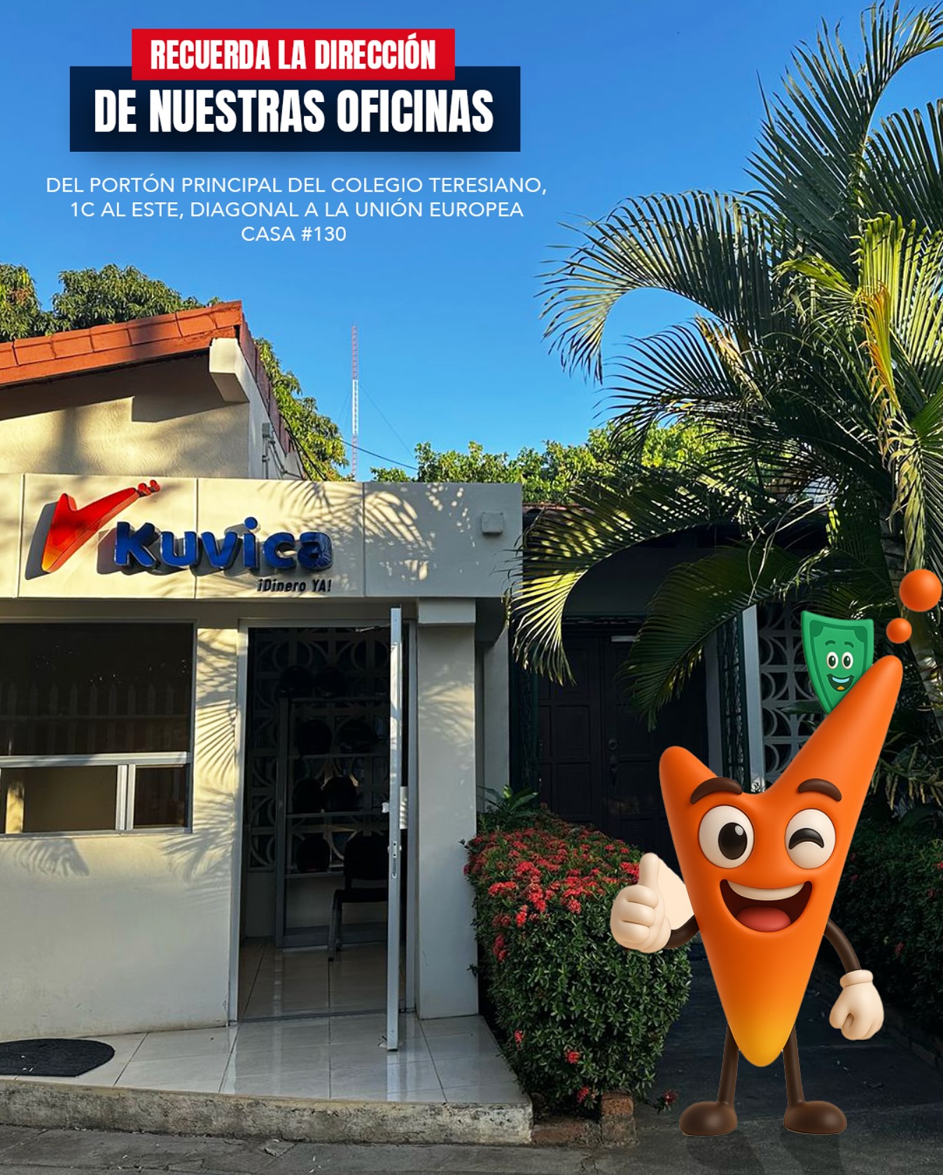 Te esperamos en nuestras oficinas centrales 🙌🏼 #somoskuvica #dineroya