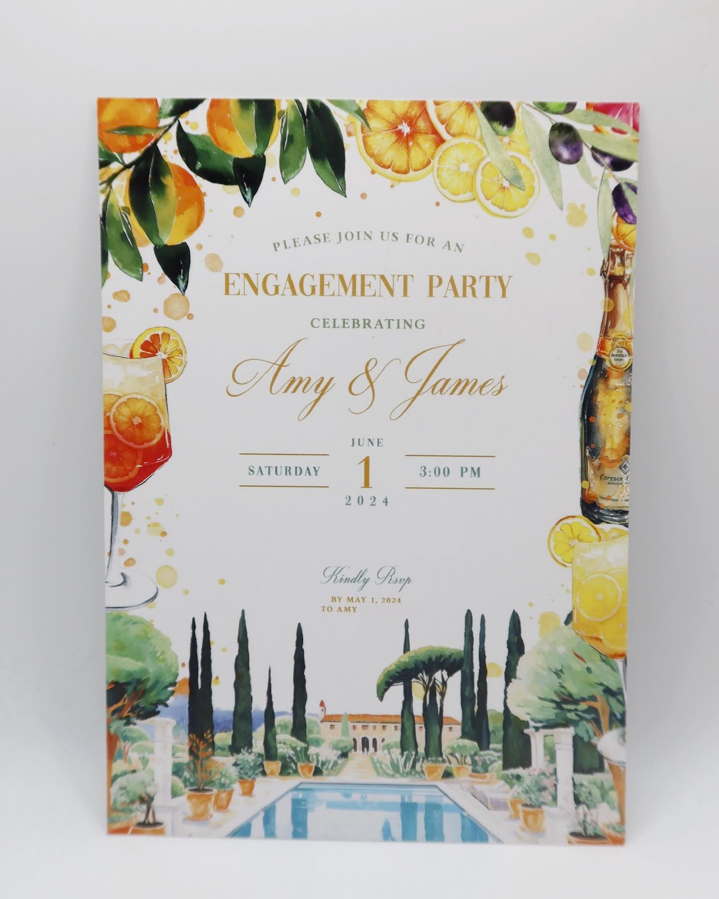 Engagement party invite🍊🧡 #mrandmrs #custominvite #engaged #wedding