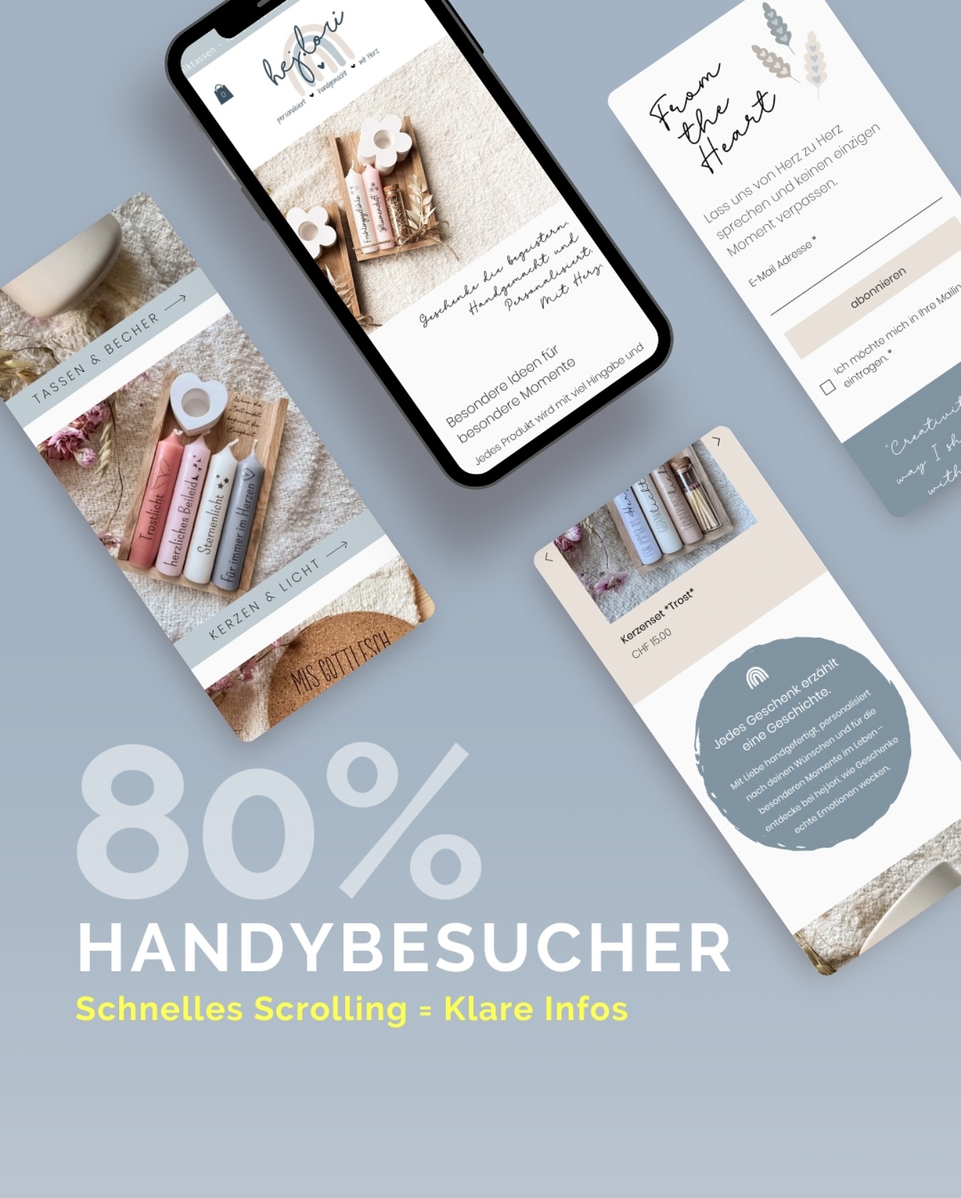 Desktop nice – Mobile Chaos? 😱😱
Am Desktop sieht alles nice aus – genug Platz, coole Elemente, viel Spielraum.
Aber wie sieht’s auf dem Handy aus? 📱
80 % der Besucher kommen mobil.
Und genau da wird’s tricky: Zu viele Infos, zu wenig Fokus – und zack, wird nur noch planlos gescrollt.
Mobile Design heisst:
Weniger ist mehr. Klar. Schnell. Auf den Punkt. Weil niemand Lust hat, sich durch Textwüsten zu kämpfen/zu scrollen.
Design, das nicht mobile funktioniert, funktioniert auch nicht am grosse Bildschirm. 😉
#MobileFirst
#ResponsiveDesign
#Webdesign
#UXDesign
#UIUX
#DigitalDesign
#MobilesBrowsing
#DesignMatters
#MobileOptimierung
#WebsiteDesign
#wix