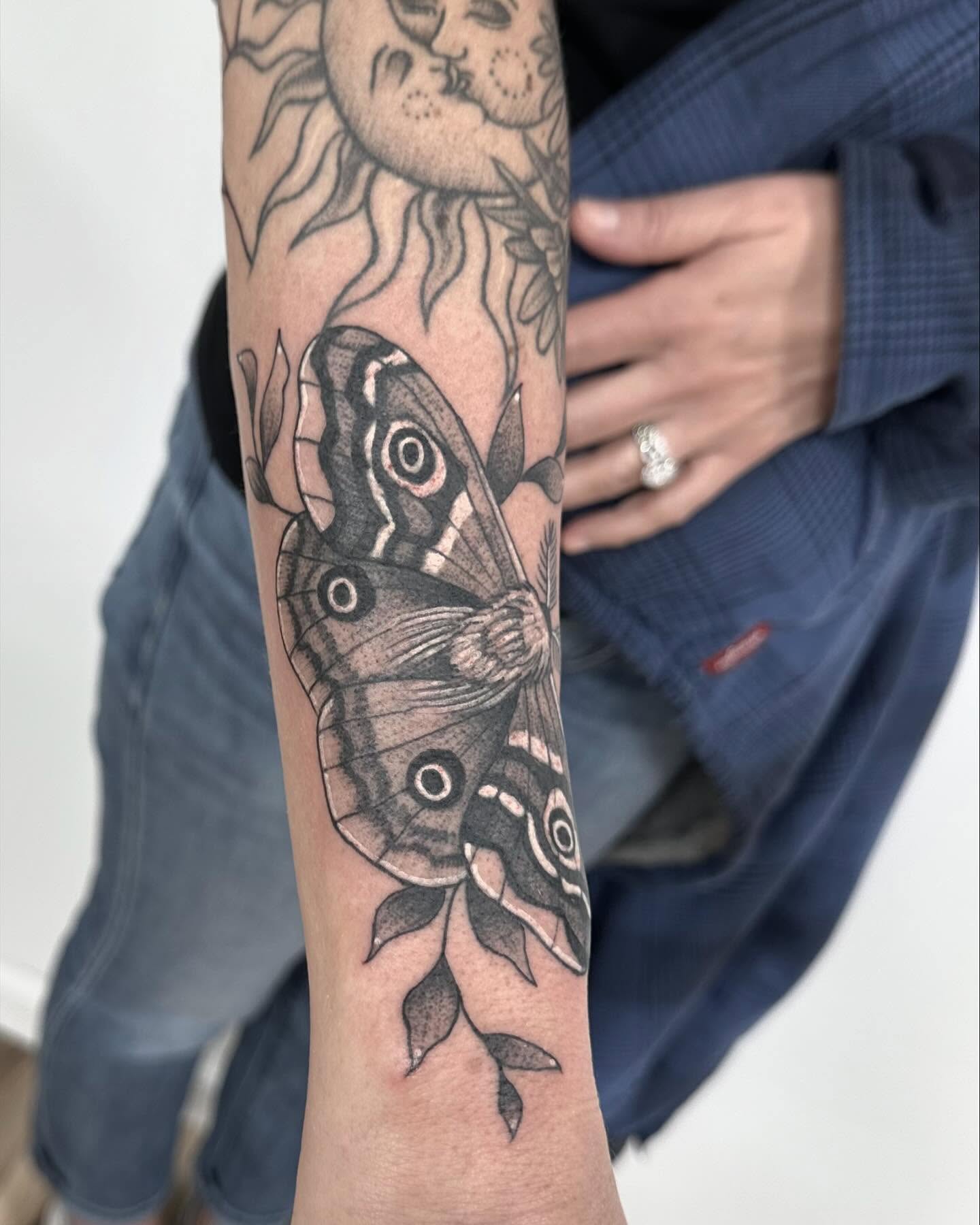 Done by Aly last week....go to Newrivertattoo.com and fill out the consult form to get on the books with Aly. She still gas a couple days open in April