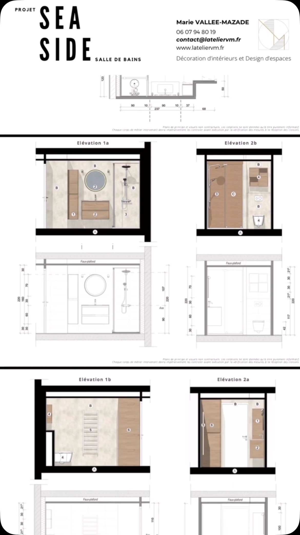 • Projet Sea Side •
Il y a un an, mes clients m’ont contacté pour optimiser le futur appartement qu’ils étaient en train d’acheter en VEFA (vente en l’état de futur d’achèvement) à Arradon.
Monsieur cuisine beaucoup et souhaitait une véritable cuisine fonctionnelle.
Madame, une pièce de vie plus grande, des rangements optimisés et une jolie salle de bains.
Le défi était de taille, car le logement en rdc est prévu PMR (personne à mobilité réduite), promotion immobilière oblige, avec toutes les contraintes que cela implique dans un collectif. L’objectif était donc d’adapter le plan pour l’usage de mes clients, tout en conservant la possibilité d’apporter des modifications simples le rendant à nouveau accessible aux PMR en cas de vente mais aussi pour la signature définitive.
Mission accomplie, et mes clients, ravis par ma prestation, m’ont à nouveau contacté pour la réalisation future de leur salle de bains. Notamment dans les choix des matériaux et d’implantation, que le promoteur leur demandait.
Nous avons donc pris le temps ensemble de valider les choix chez le fournisseur ou les modifier, et établir le cahier technique et esthétique nécessaire à la bonne réalisation des travaux.
Ma mission consistera ensuite à vérifier sur place le bon respect des préconisations, pour que le choix de mes clients soit respecté.
Je suis Marie Vallée-Mazade,
Créatrice d’intérieurs à Ploemeur dans le Morbihan,
J’accompagne les particuliers et les professionnels dans leurs projets de décoration ou rénovation pour créer l’espace dont ils rêvent.
N’hésitez pas à me contacter si vous souhaitez échanger sur votre projet:
🌍www.lateliervm.fr
📩contact@lateliervm.fr
☎️06 07 94 80 19