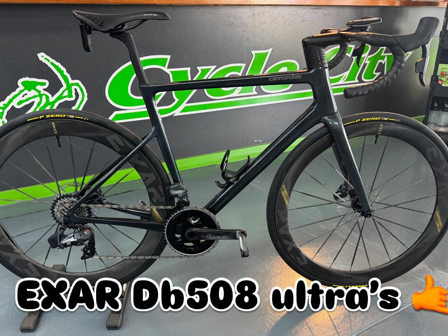 Nice upgrade with Magene EXAR DB508 Ultra Wheelset weighing at 1375grams ceramic bearing hubs. MOD T800 Carbon Fiber rims and spokes makes the rider get a smooth start and faster acceleration.Retail $2k
#magene #bikes #wheels #cannondale #pirelli #bling #fast #cycling