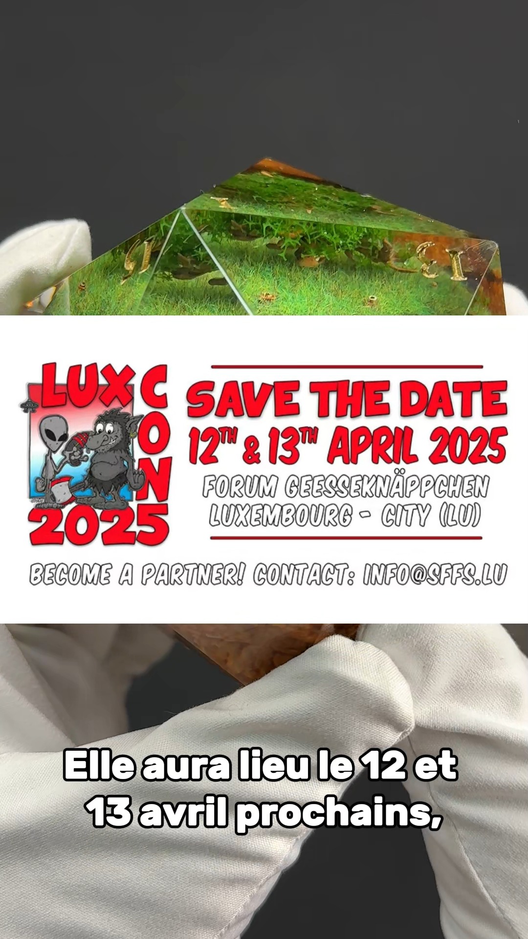 🎉 La Looterie débarque à la @luxcon ! 🎲✨
C’est CE WEEK-END, les 12 et 13 avril, au Forum Campus Geesseknäppchen à Luxembourg !
(Oui, c’est dur à prononcer, t’inquiète, on galère aussi. 😅)
Comme toujours, on vient bien chargés :
🧵 Des sets de dés
🧷 Des boucles d’oreilles
📌 Des pins
🎲 Des pistes à dés
…et quelques surprises qu’on vous garde au chaud 👀
Bref, prenez vos places, venez nous voir, et passez nous faire un coucou sur le stand !
On a hâte de vous retrouver 💜
📍 Forum Campus Geesseknäppchen
📅 12 & 13 avril 2025
📍 40 Bd Pierre Dupong, 1430 Hollerich, Luxembourg
#luxcon2025 #conventiongeek #eventgeek #convention #dicegoblin #lalooterie
#artisanat #jdr #resine #handmade #pourtoi #faitmain #dnd #dés #dice #dnd5e #boutique #etsy