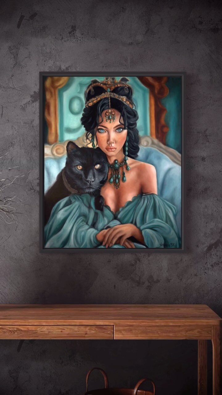 In this new piece, I invite you into a world where elegance meets mystery.
A regal woman, adorned in intricate emerald jewelry, sits poised and powerful beside her loyal companion, a black panther whose gaze mirrors her intensity.
Together, they embody strength, intuition, and the quiet magic of unspoken bonds.
Each brushstroke is a whisper from a forgotten legend. Let their story awaken something in you.
Would you trust her with your secrets?
« Bella lll »
Oil on Canvas
38x46,5 cm
#oilpainting #fantasyart #originalartwork #blackpanther #femaleenergy #artlovers #artistsoninstagram #mysticalvibes #fineart #womeninart #contemporaryart