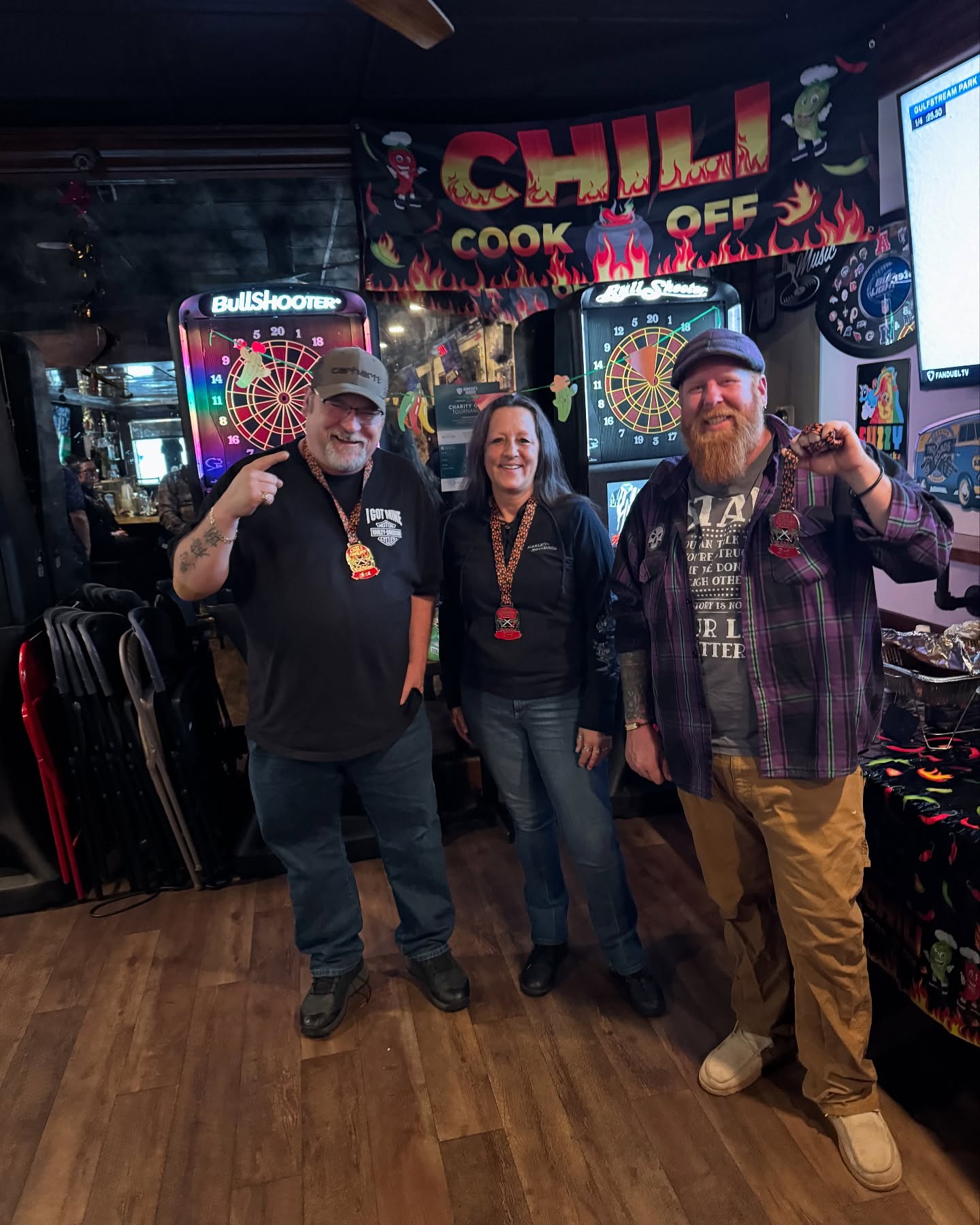 Congratulations to our Chili Cook Off winners! 1st Place 🥇 Marc Belanger 2nd Place🥈 Nadine Breive & 3rd Place 🥉 Brian Wills 🌶️🌶️🌶️