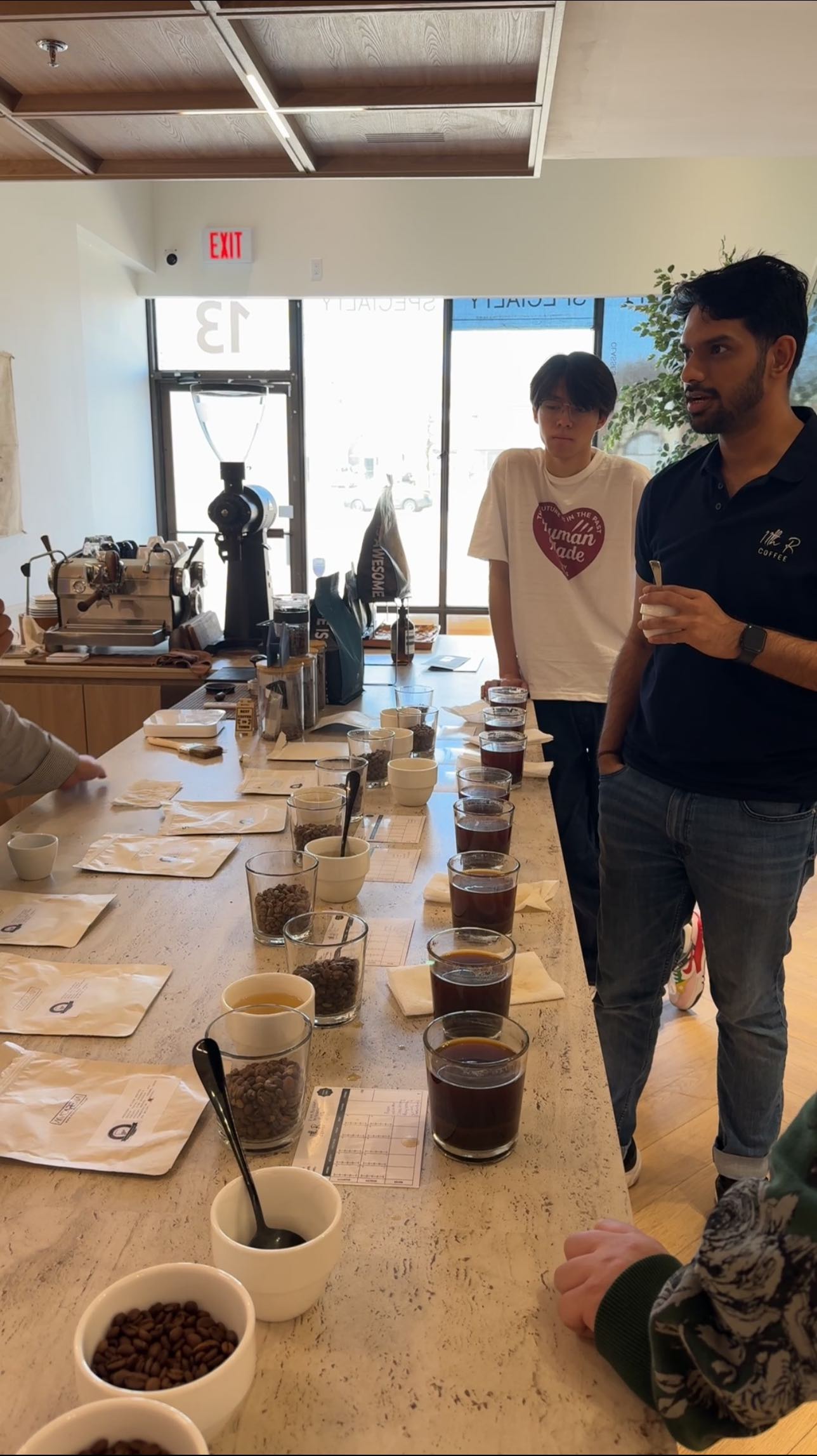 Behind the scenes at our roastery cupping session — where bold decisions (and bold brews) are made.
We’re tasting, sniffing, slurping, and scoring to finalize the next bean to join the 11th R Coffee lineup.
The goal? A cup that powers your 12th hour heroics. Stay tuned.
#CoffeeCupping #RoasterySession #SpecialtyCoffee #BehindTheBeans #11thRCoffee #TasteTest #ComingSoon #12thHourHeroics #CoffeeJourney #BeanSelection