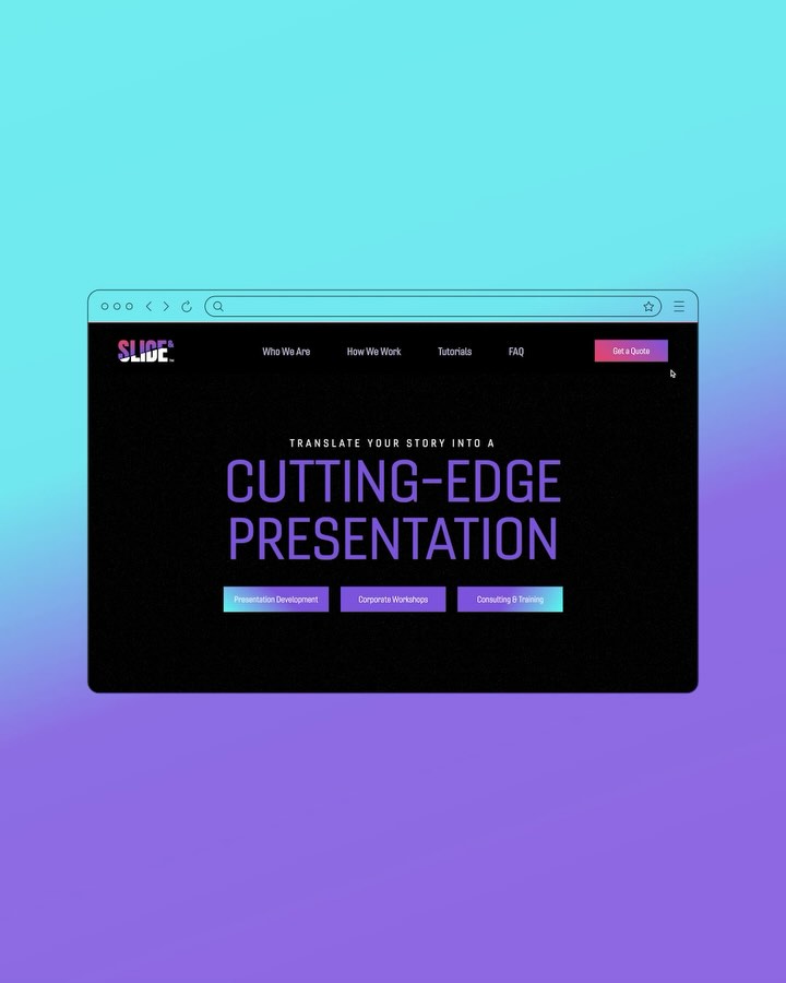 Sometime the transformations starts with renaming. This project came to us as PowerPoint Kung Fu — and left as Slice&Slide 🤭 with sick visual identity and a new cool digital home. 
The collaboration with @slice_and_slide felt easy and natural — they’re true pros in the world of presentations, and we’re just as serious about branding and websites. Turns out, when done right, our processes are strikingly similar — and that made everything click from day one.  #wixstudio
#websitedesign 
#wixstudiodesigner
#branding 
#naming
#brandingidentity 
#BuiltOnWixstudio
#olyablack
#presentation
#presentationmatters