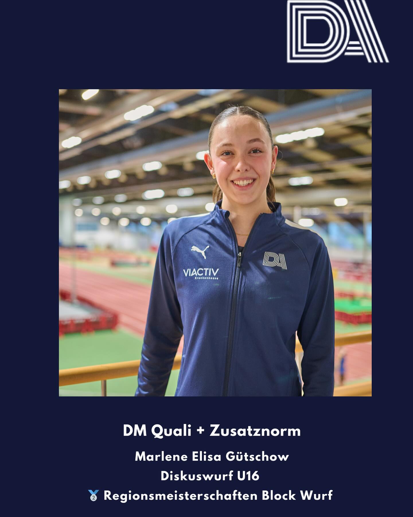 Bei den Regionsmeisterschaften der Blockwettkämpfe konnte Marlene Elisa Gütschow die Zusatznorm für die Deutschen Meisterschaften der U16 abhaken. In ihrem Blockwettkampf übertraf sie zudem bereits zum fünften Mal die geforderte Norm im Diskuswurf und sicherte sich den Vizetitel im Block Wurf 🥈
Johanna Albrecht setzte ebenfalls einen Haken hinter die geforderte Zusatznorm im Block Wurf.
Herzlichen Glückwunsch zu den tollen Ergebnissen in der noch so frühen Saison 🔥
#fasterhigherfurthertogether #duesseldorfathletics #roadtoulm #dmquali