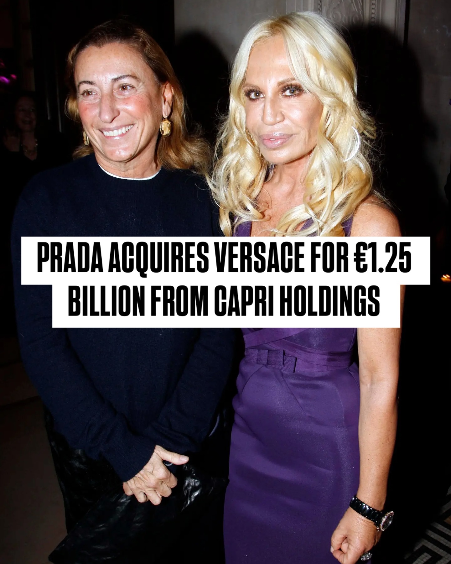 Prada acquires Versace from Capri Holdings for €1.25 billion ($1.4 Billion)…. Yes please!!!! 👀
#PRADA #VERSACE #NEWS #FASHIONNEWS #VIRAL #NEW #EXPLORE #FYP #DONATELLAVERSACE #MIUCCIAPRADA #CAPRIHOLDINGS #PRADAGROUP