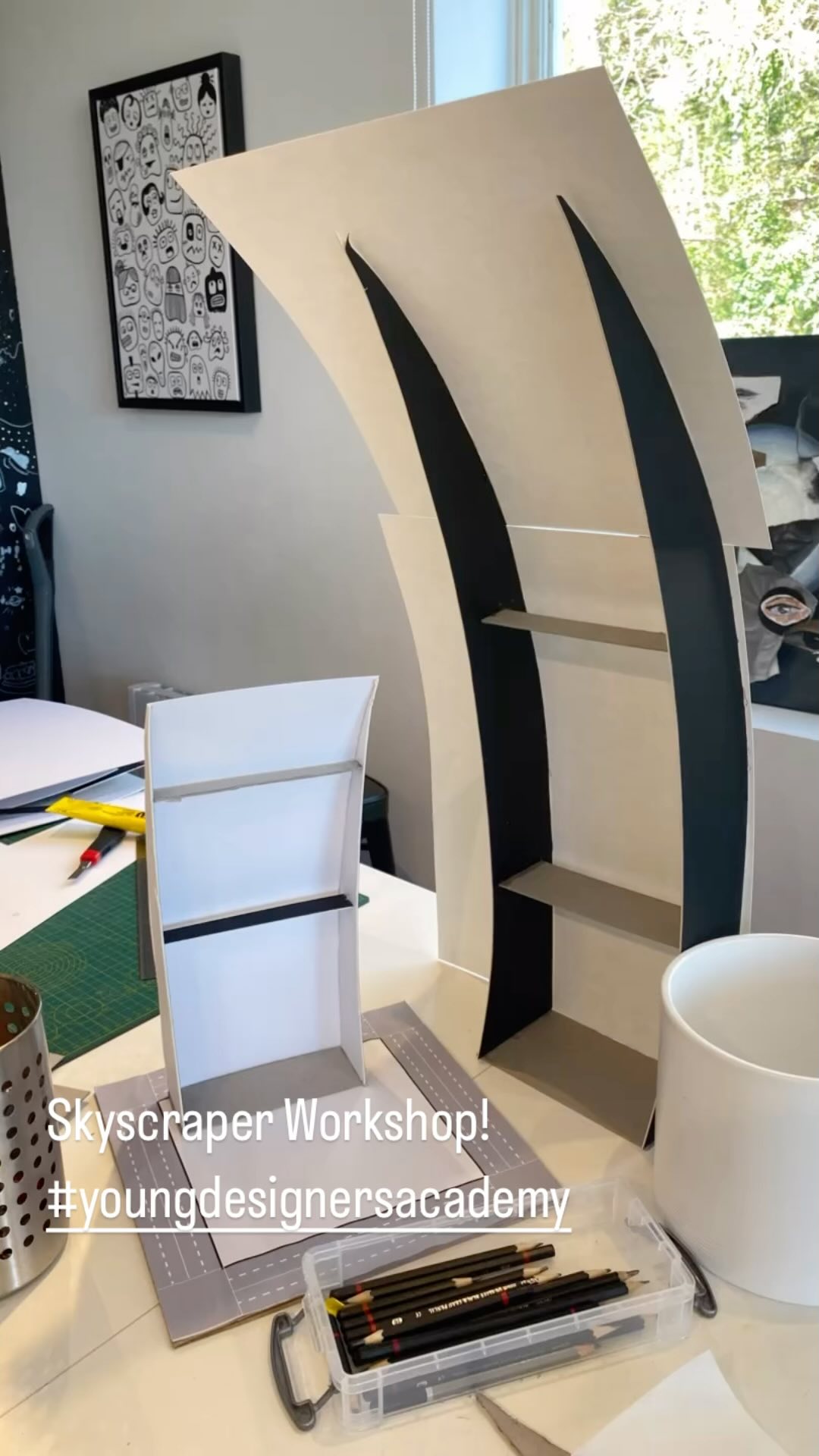 Skyscraper Workshop done and dusted! #youngdesignersacademy #godalming #milford