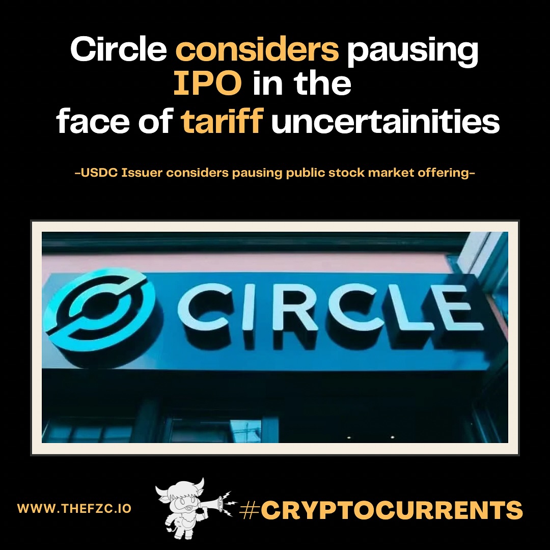 #TheCryptoCurrent || USDC stablecoin issuer CIRCLE saw a massive impact on their plan to go public with their CRCL IPO, thanks to the announcement of increased tariffs made that same day by President Donald Trump. The news came only one day after the defi company submitted its IPO, and less than a year after winning a longstanding battle with the SEC over classifcations and regulatory guidelines surrounding their token. Circle joins other fintech companies (such as Klarna and Stubhub), who have also chosen to pause their public stock offerings and are anxiously waiting for market clarity (along with the rest of the glove) to make their next move.