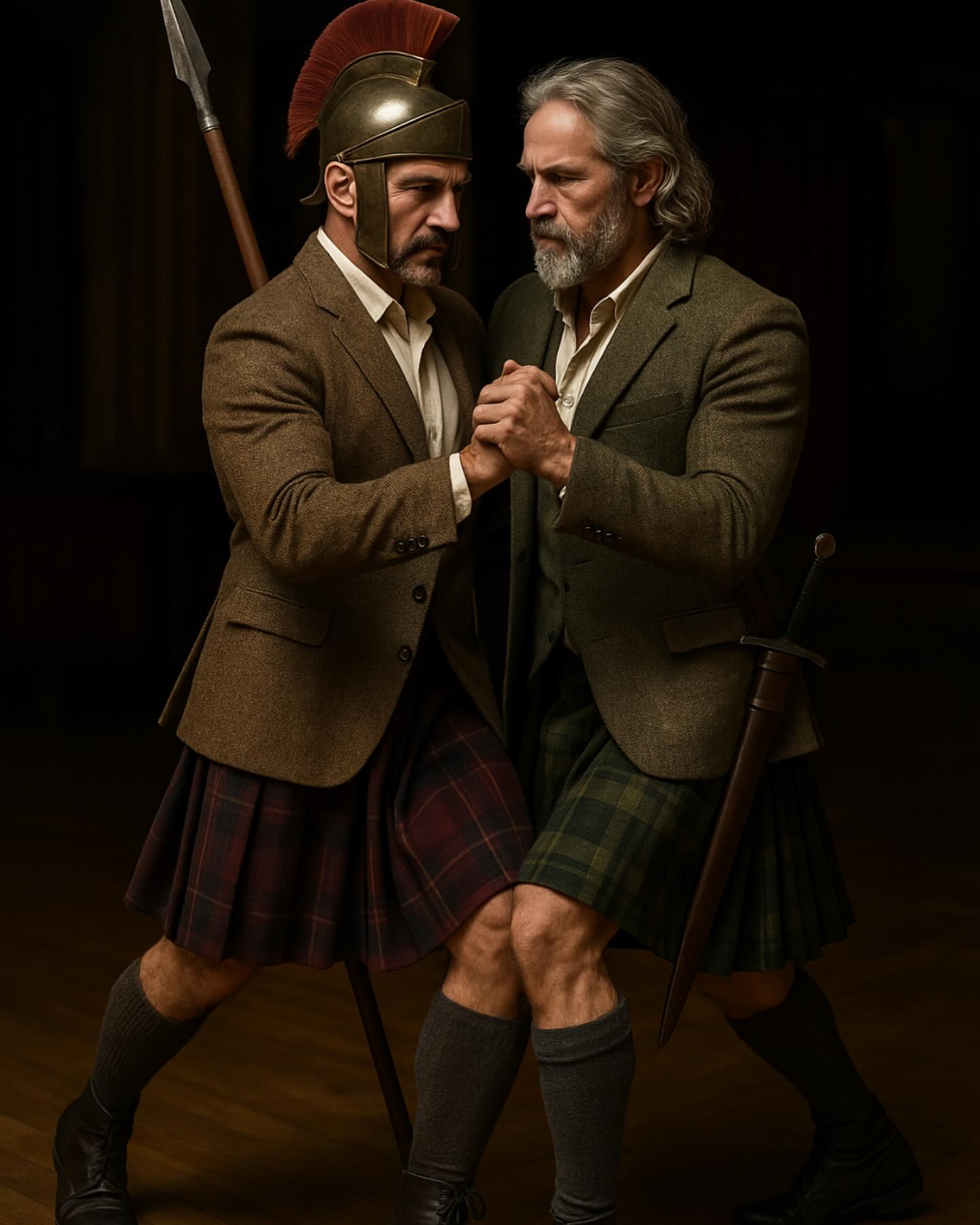 Every Tweed Tuesday, gods Mars and Tyr meet for a tango battle.
Why? Because they love tweed and Tuesday is named after them.
The Romans gave us “Martis dies” – Mars’ day – and the Norse matched it with Tyr’s dagr. Two legendary figures, two cultures, one gloriously tweedy dance-off to honour their weekday legacy.
Why do gods love tweed?
Because no other fabric blends strength and elegance quite like it. It holds its shape in any setting – from mythical halls to moonlit dance floors.
At Green Gentz, we believe timeless style and lasting quality – like tweed – deserve to dance through generations. #tweed #secondhand #tweedjacket #preloved #greengentz