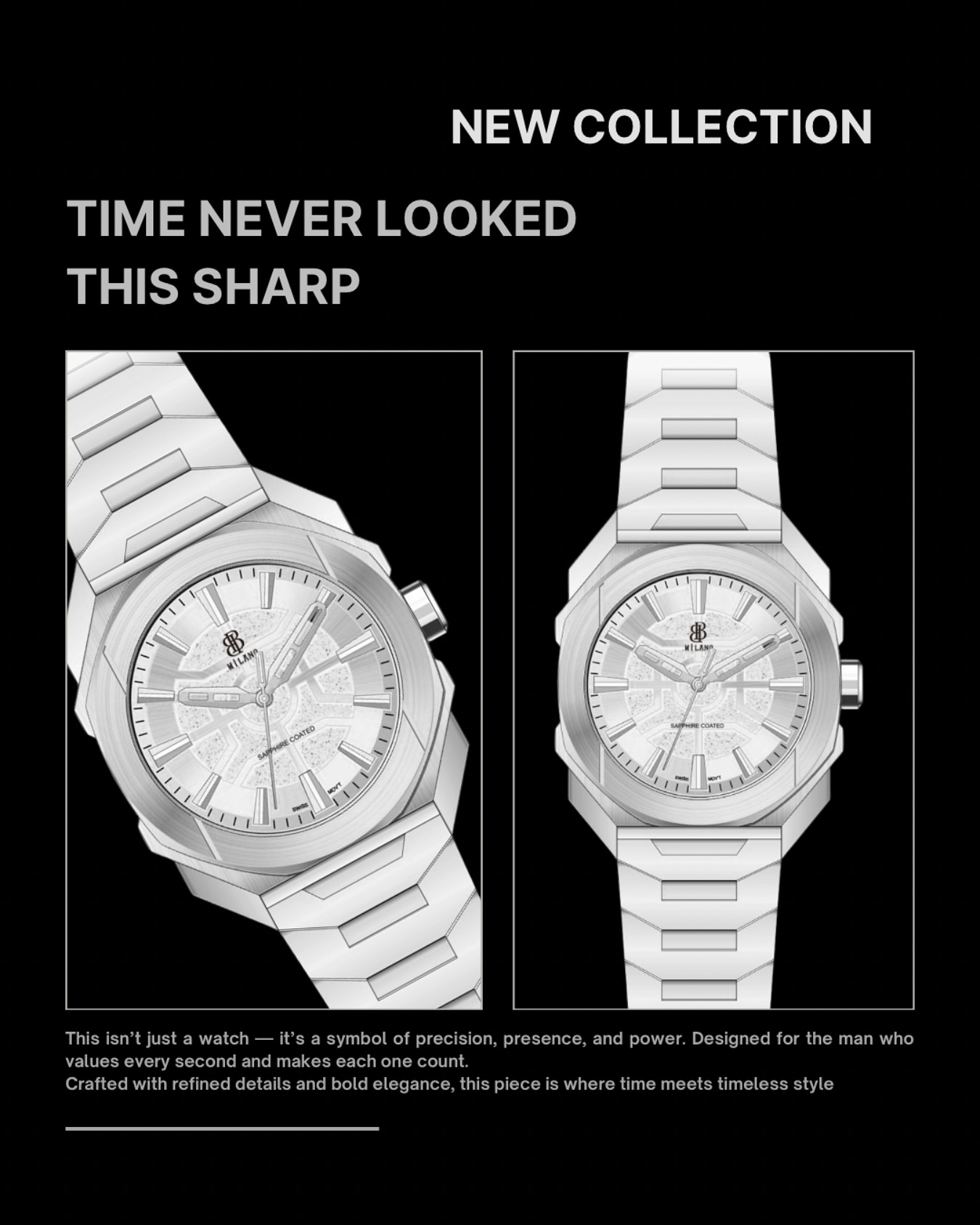 A statement of time and character.
This isn’t just a watch — it’s a symbol of precision, presence, and power. Designed for the man who values every second and makes each one count.
Crafted with refined details and bold elegance, this piece is where time meets timeless style.
Now available. Discover the art of time.
#Bbmilano #MensWatches #LuxuryTimepieces #TimelessElegance #ModernGentleman #WatchesOfInstagram